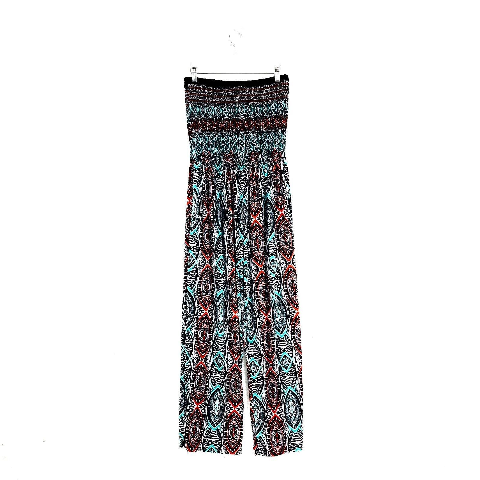 Designer Mlle Gabrielle Black White Red Blue Jumpsuit Geometric Dress Size XL / US 12-14 / IT 48-50 - 1 Thumbnail