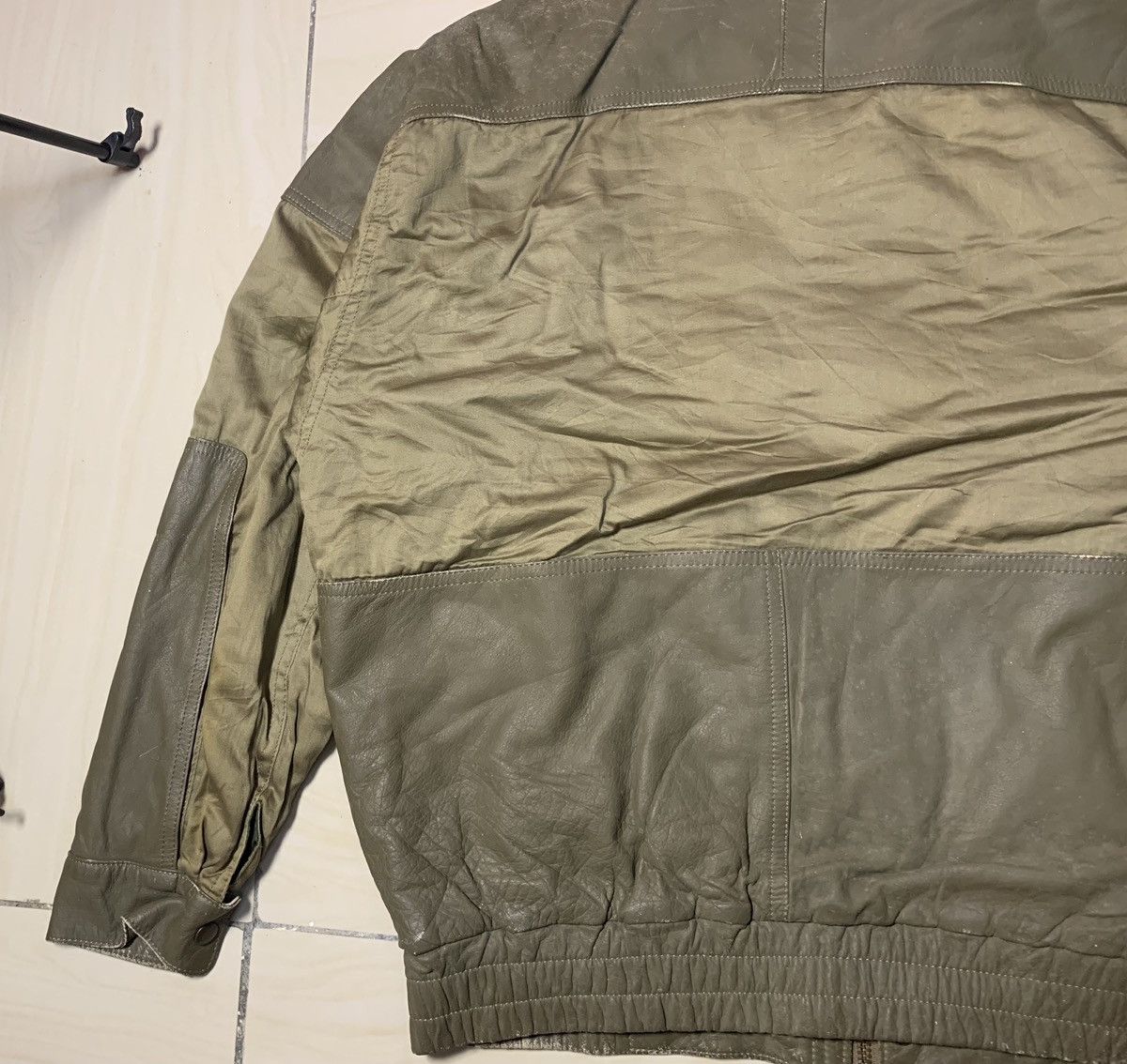 Japanese Brand RARE ORB BY MIZUNO COW LEATHER X COTTON JACKET RARE DESIGN Size US M / EU 48-50 / 2 - 11 Thumbnail