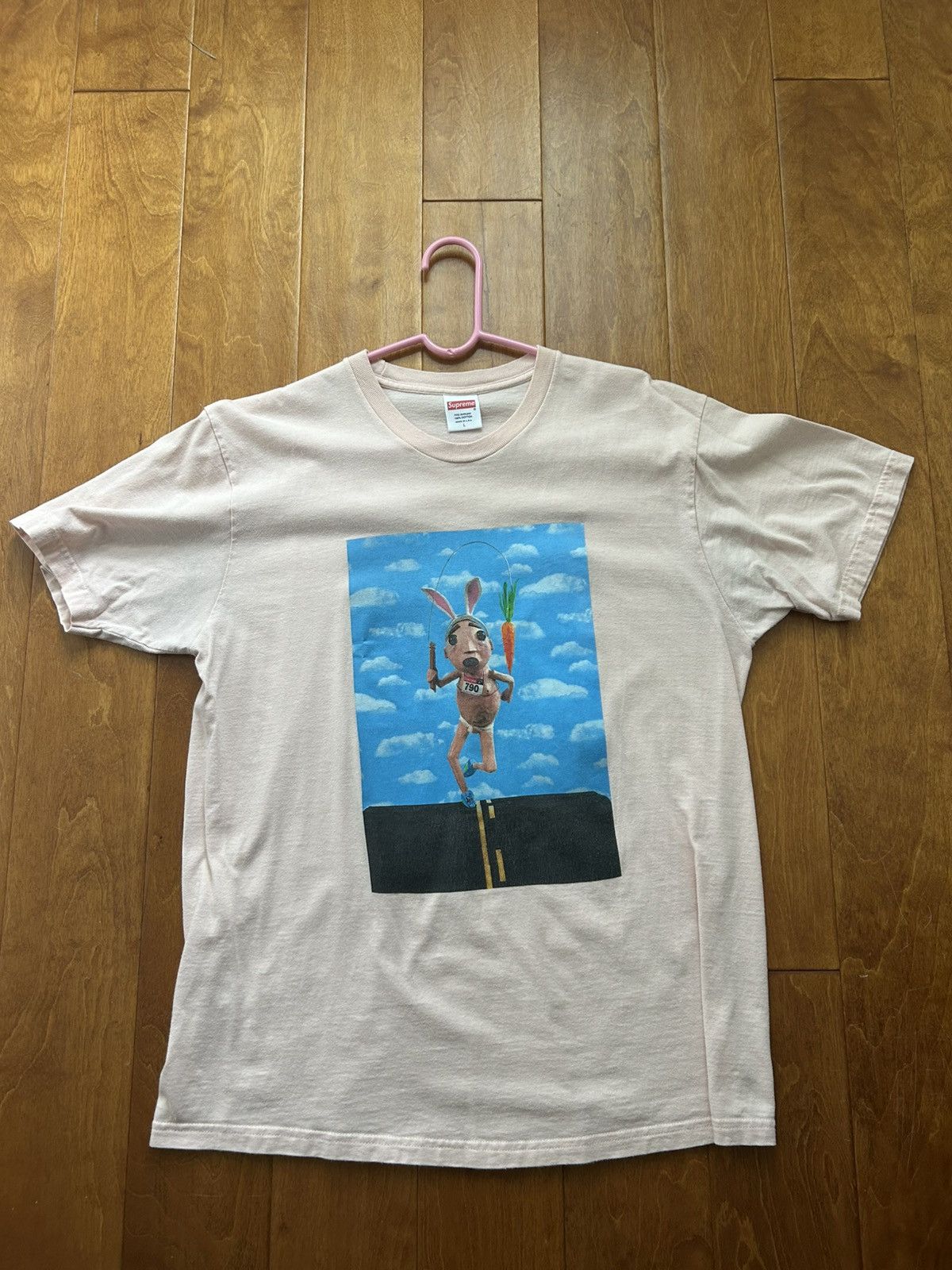 Supreme Supreme Mike Hill Runner Tee Peach SS17 Size US L / EU 52-54 / 3 - 1 Thumbnail
