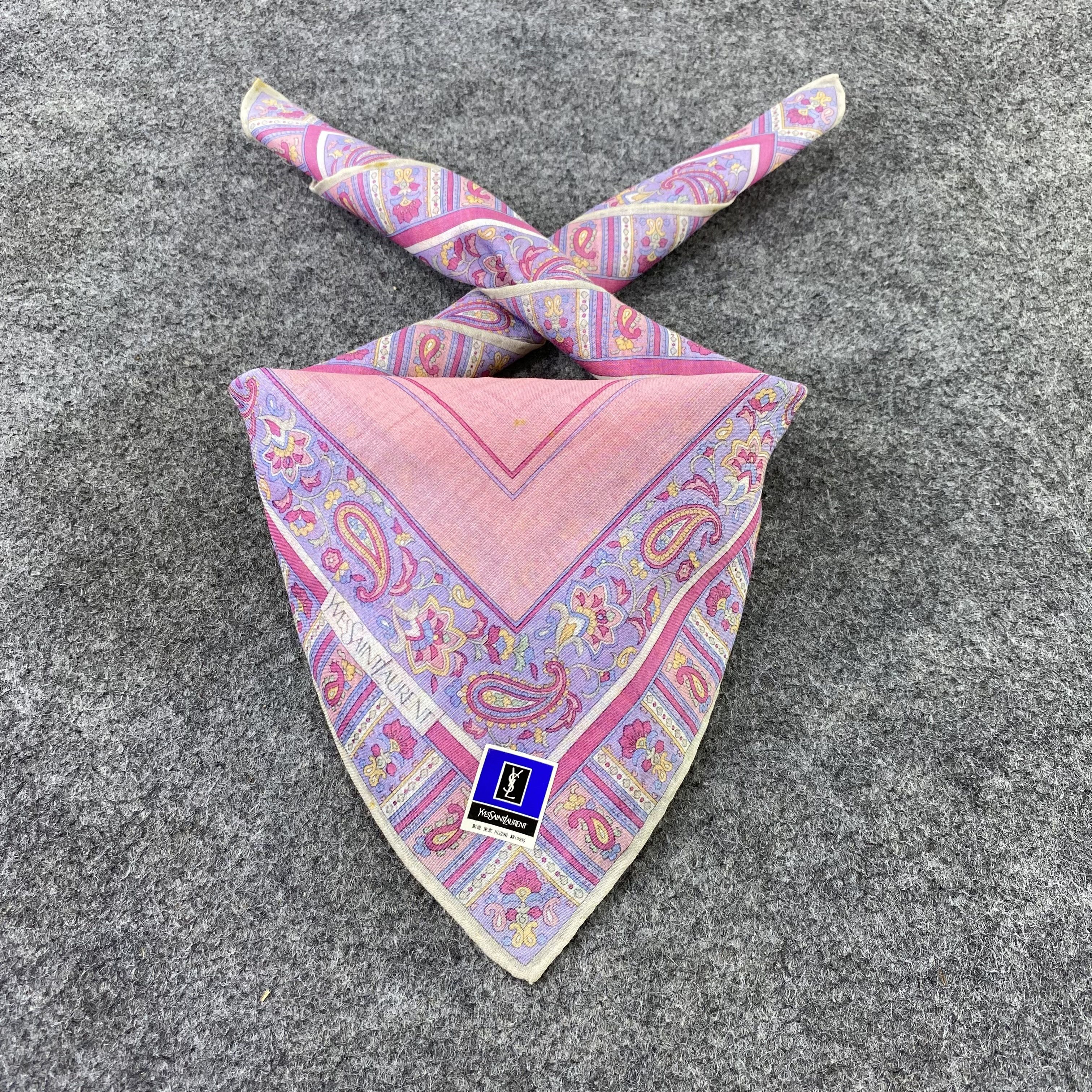 Vintage × Yves Saint Laurent Yves Saint Laurent Handkerchief / Bandana / Neckerchief-B627 Size ONE SIZE - 2 Thumbnail