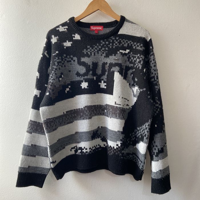 Supreme Supreme Digital Flag Sweater | Grailed