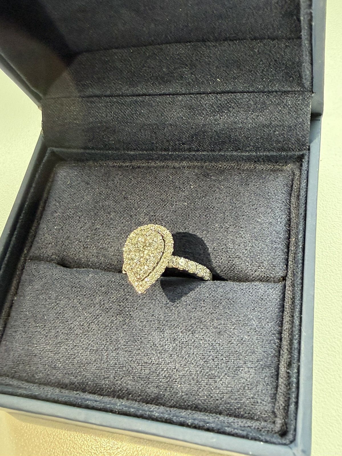 Other 14K White Gold Diamond Pear Cluster Ring - 1.2 Carat Size ONE SIZE - 3 Thumbnail