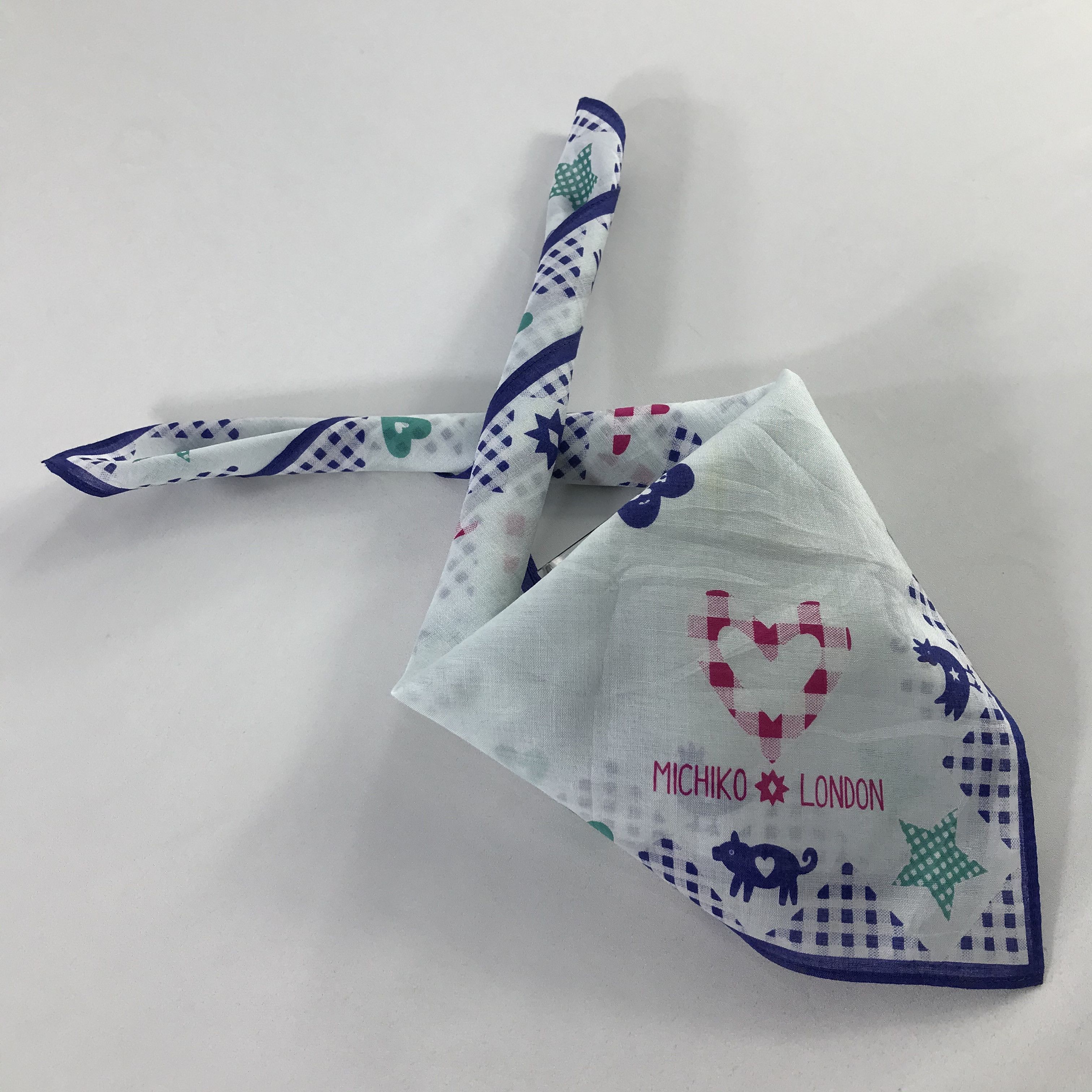 Michiko Koshino London × Vintage Michiko London Bandana / Handkerchief / Neckerchief - S768 Size ONE SIZE - 4 Thumbnail