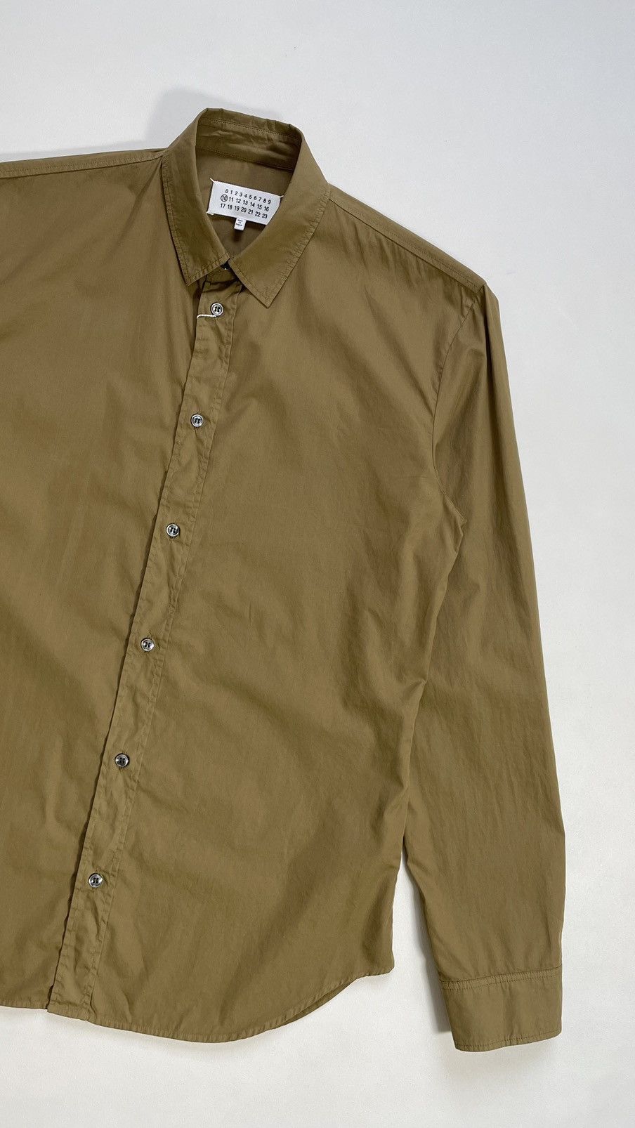 Maison Margiela A/W 17 ‘Olive Shimmer’ Cotton Shirt Size US M / EU 48-50 / 2 - 6 Thumbnail
