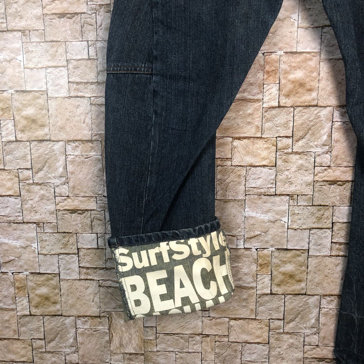 Other Surf Style Double Waist Blue Denim Pants #A72 Size US 31 - 12 Thumbnail