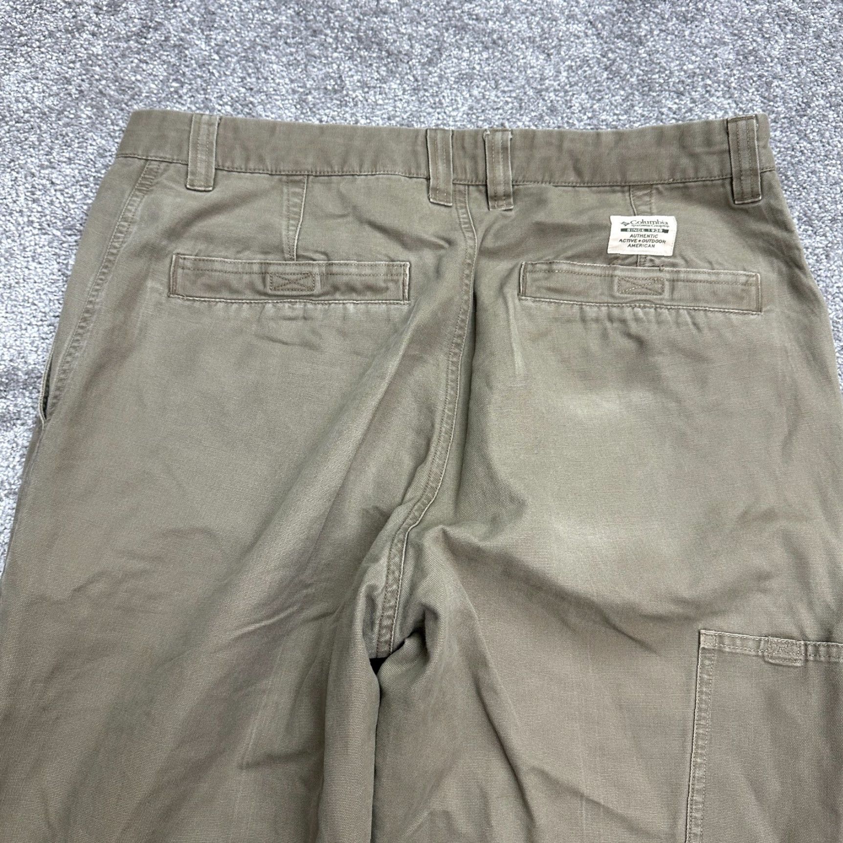 Vintage Columbia Mens Pants Carpenter 34x32 Brown Cotton Canvas Workwear Straight Leg Size US 32 / EU 48 - 3 Thumbnail