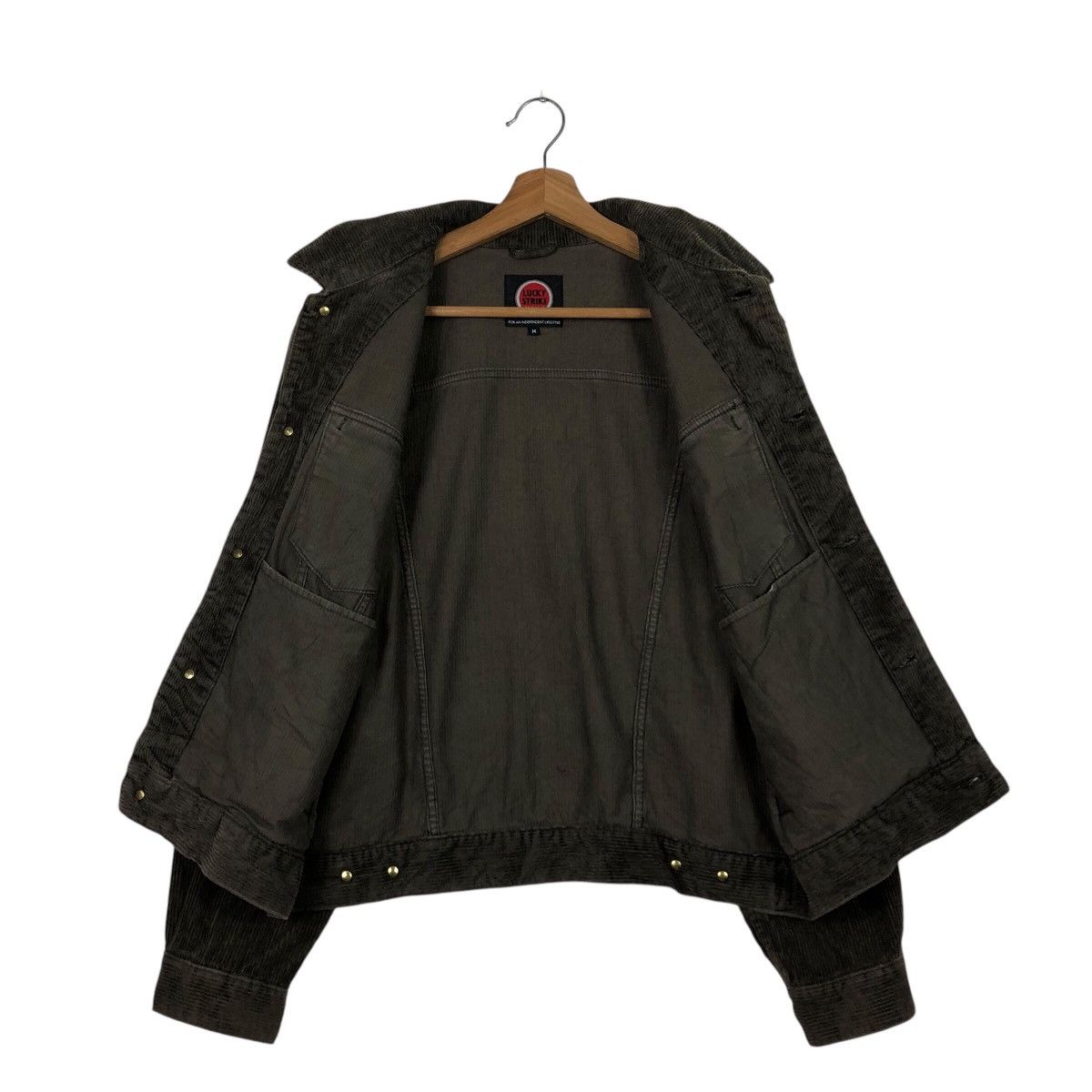 Japanese Brand × Vintage 📌Vintage Trucker Biker Jacket Lucky Strike Originals Size US M / EU 48-50 / 2 - 14 Thumbnail