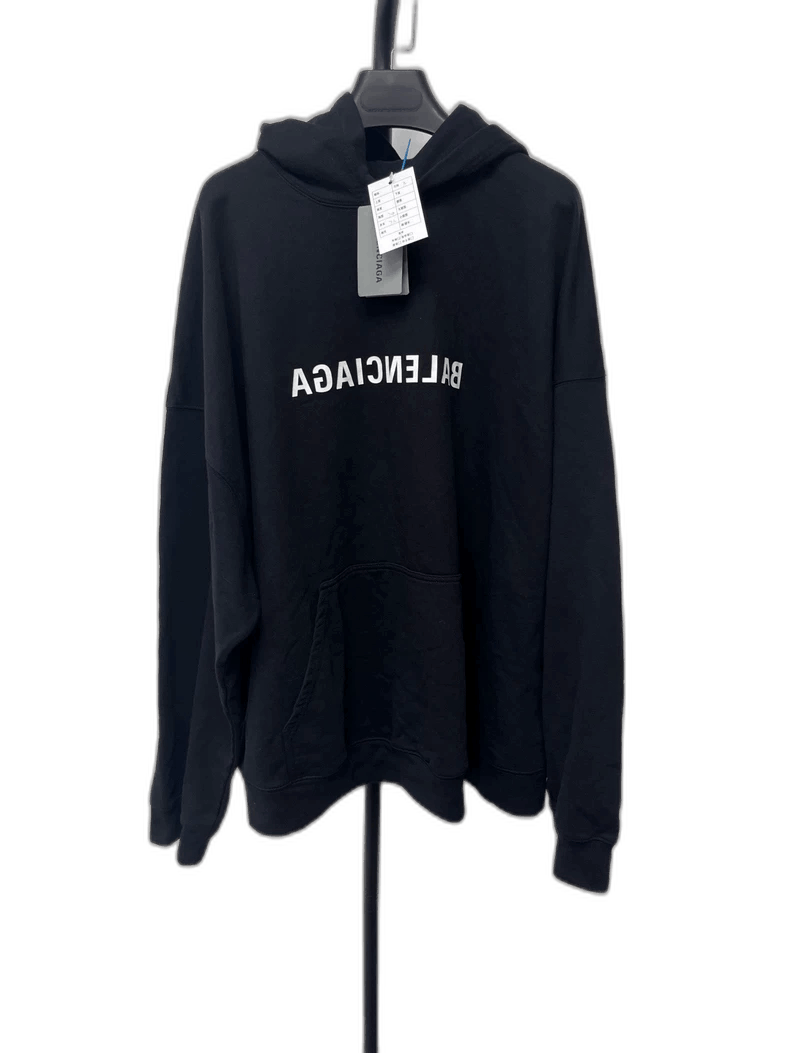 Balenciaga Balenciaga black balenciaga logo graphic long sleeve hoodi Size US M / EU 48-50 / 2 - 1 Thumbnail