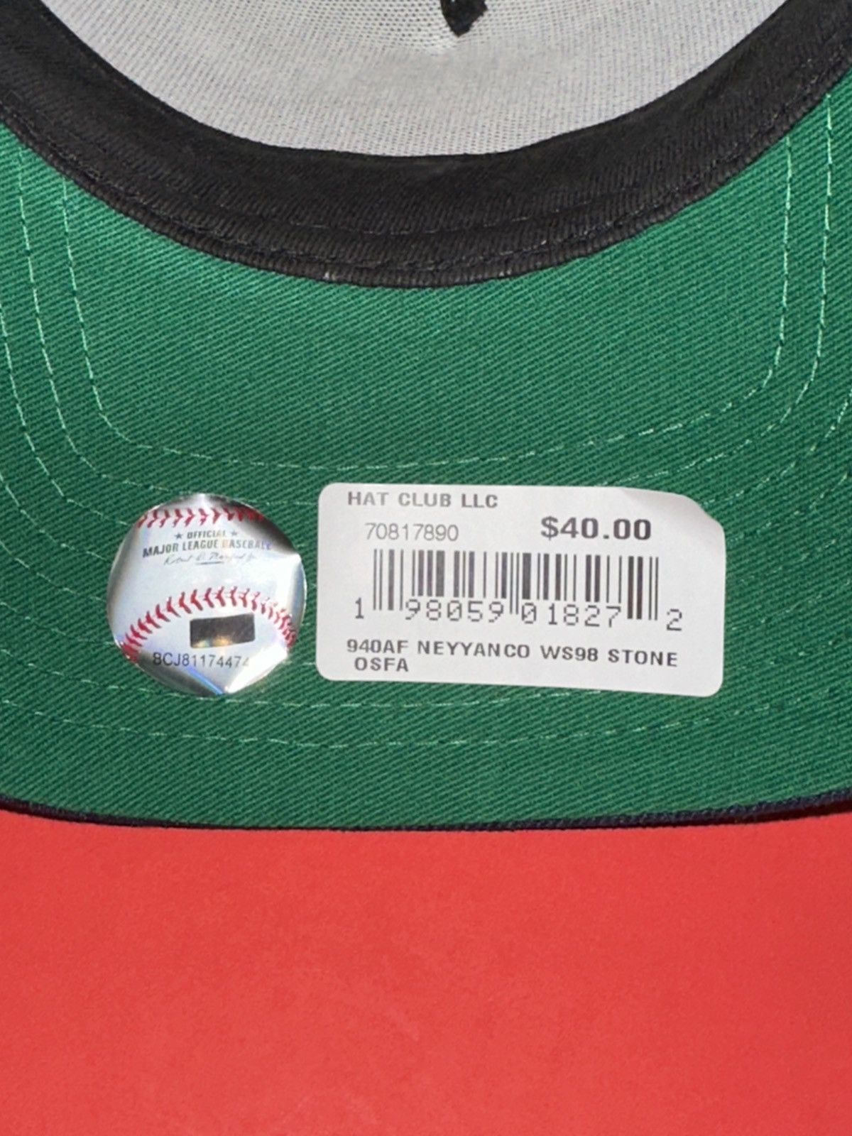 Hat Club HAT CLUB NEW ERA 9FORTY AFRAME NEW YORK YANKEES WORLD SERIES Size ONE SIZE - 8 Thumbnail