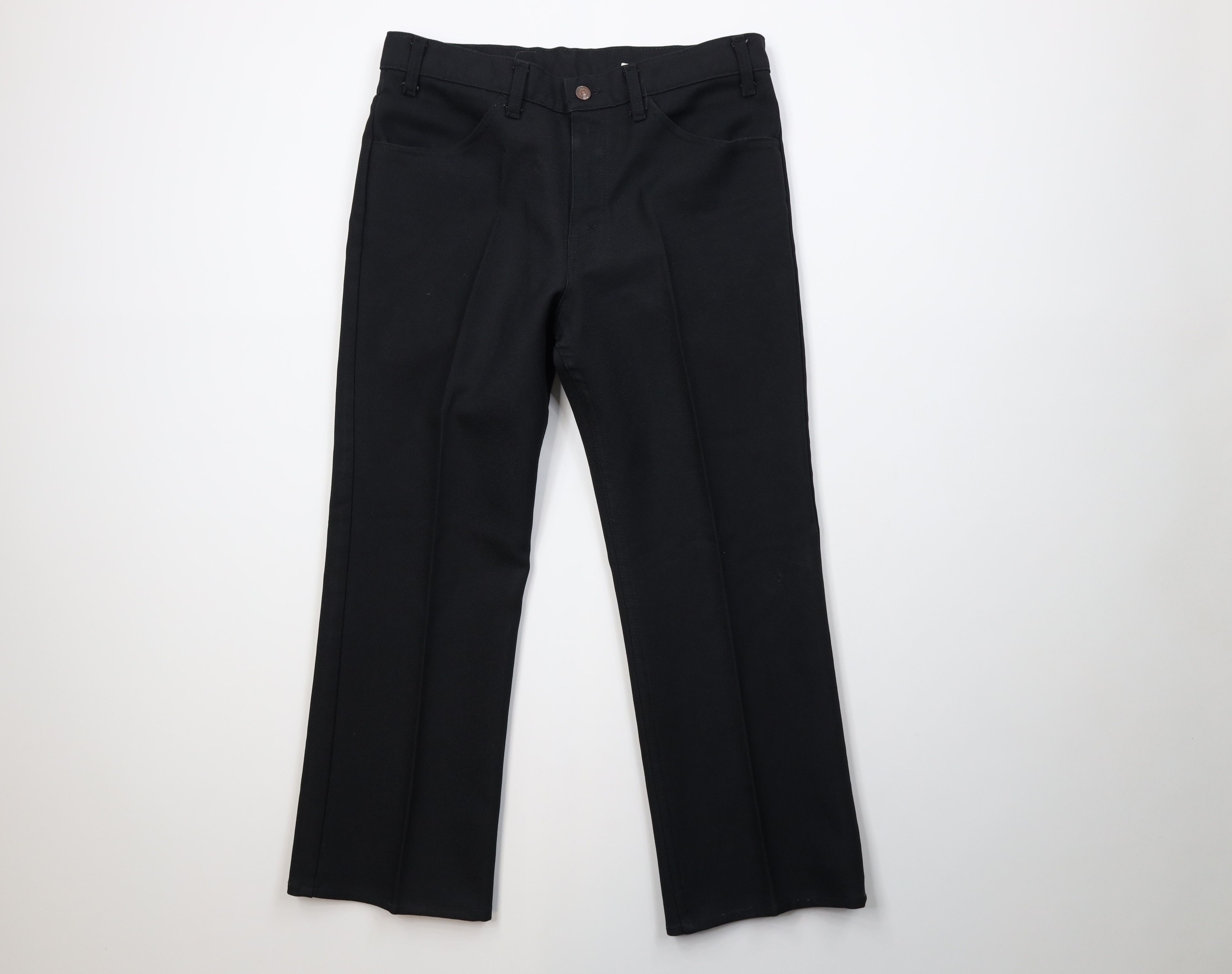 Levi's Vintage 90s Levis Flared Wide Leg Chino Pants Black USA Size US 34 / EU 50 - 1 Thumbnail