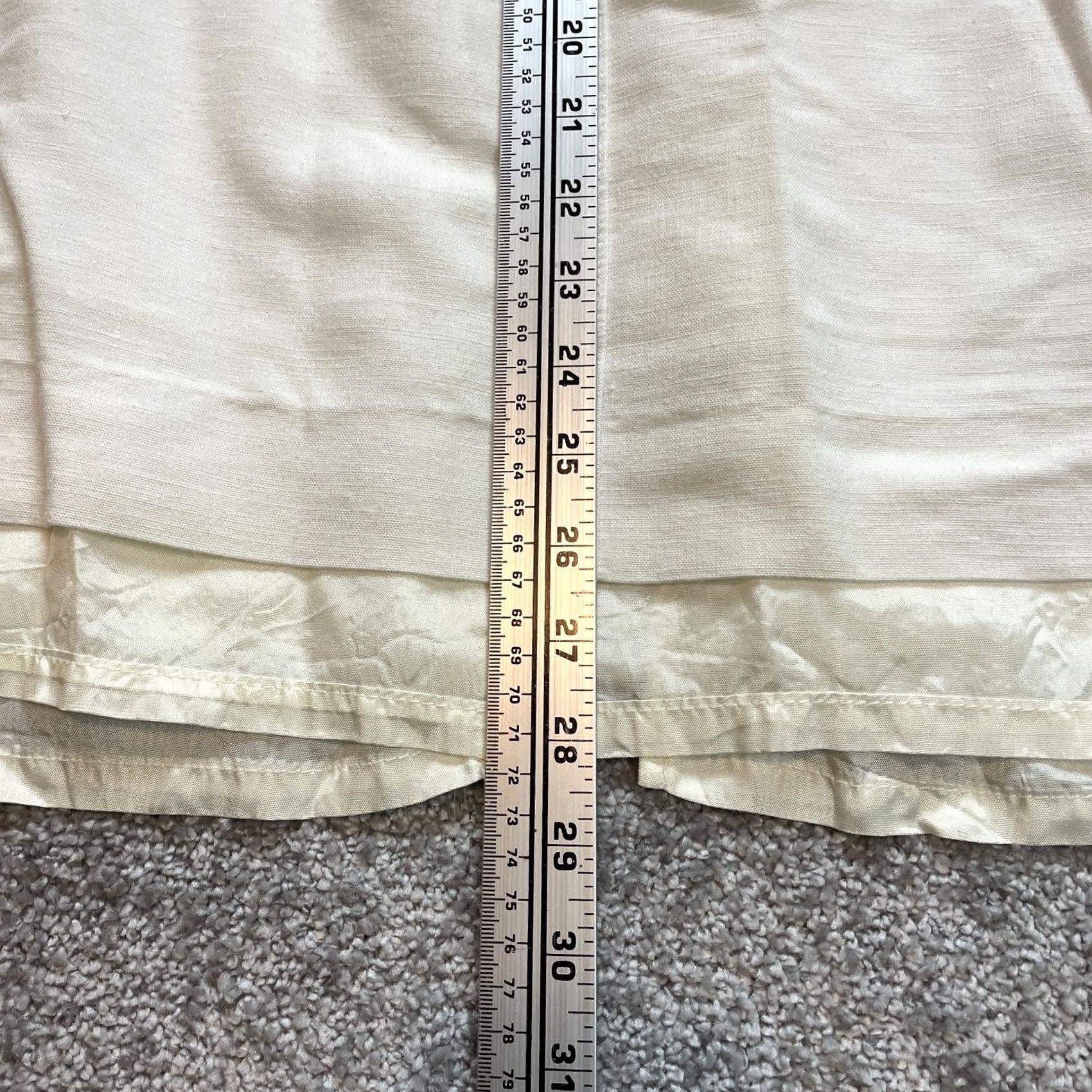 Vintage VINTAGE Koret Career A‑Line Skirt Womens 24W / 38 White Rayon Knee Length US Md. Size 42" / US 20 - 3 Thumbnail