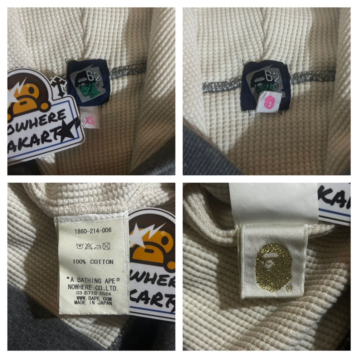Bape Bape Cafe Thermal Hoodie Size XS / US 0-2 / IT 36-38 - 5 Thumbnail