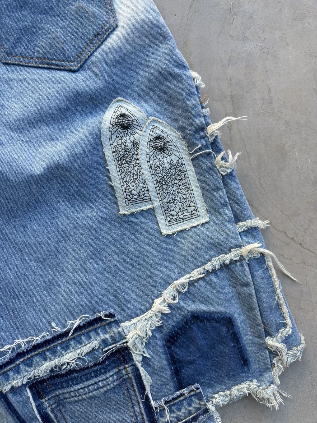 Who Decides War Who Decides War Patched Arch Blowout Denim Shorts Size 32 Size US 32 / EU 48 - 9 Thumbnail