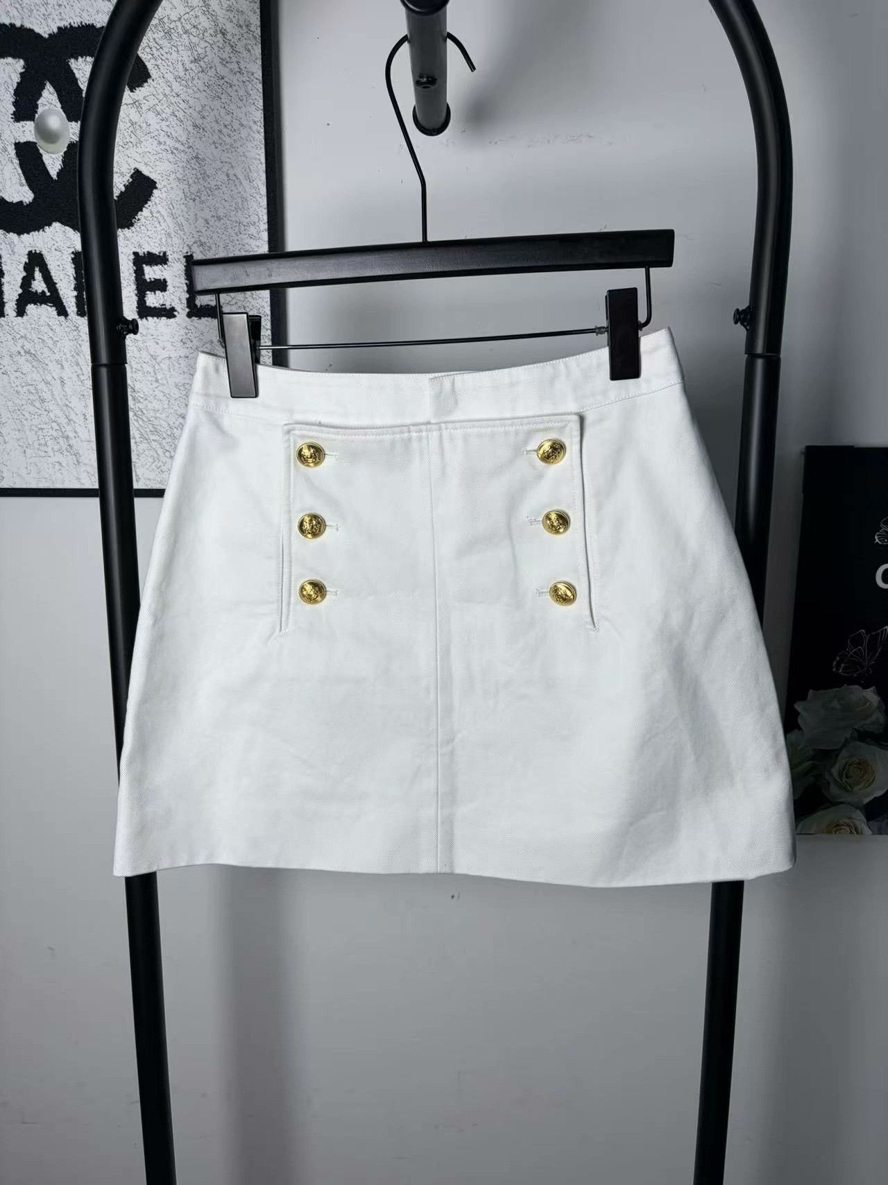 Celine Celine Denim White Skirt 28 Women Size 28" / US 6 / IT 42 - 1 Thumbnail