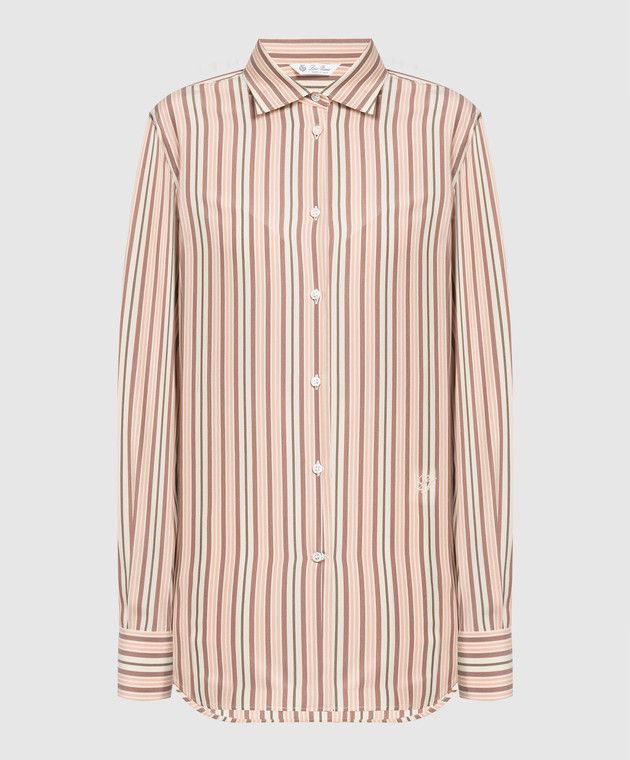 Loro Piana o1srvl11e0825 FAM9879 Kara Shirt in Multicolor Size S / US 4 / IT 40 - 1 Thumbnail