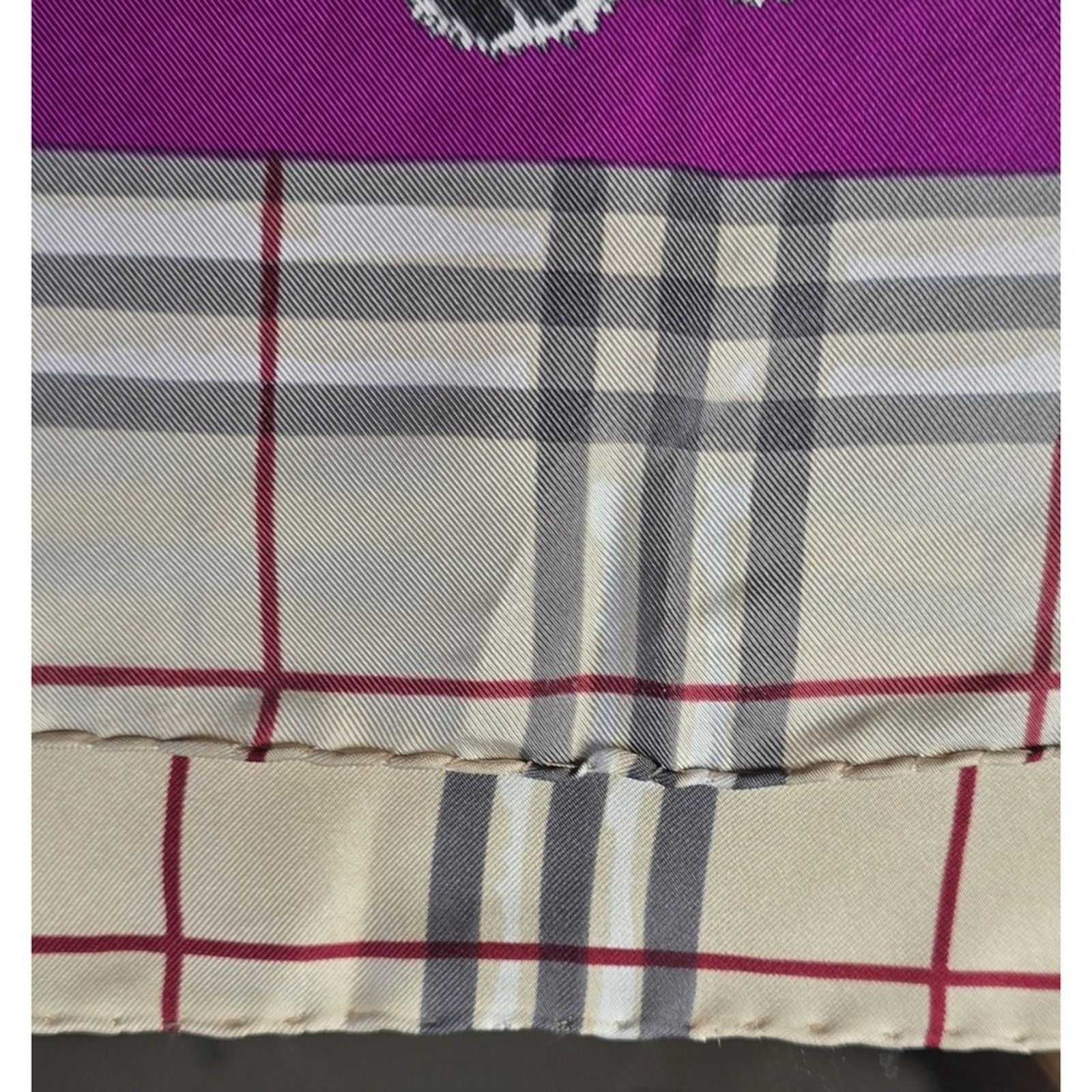 Burberry Burberry Silk Scarf Nova Check‎ Sheep Umbrella Print 18.5" Size ONE SIZE - 10 Thumbnail