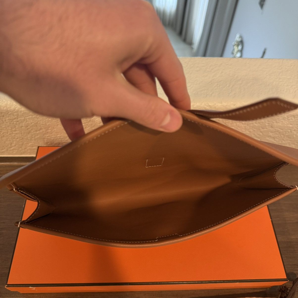 Hermes Hermes Jige Elan 29 Gold Clutch Bag Swift Calfskin Leather Size ONE SIZE - 11 Thumbnail