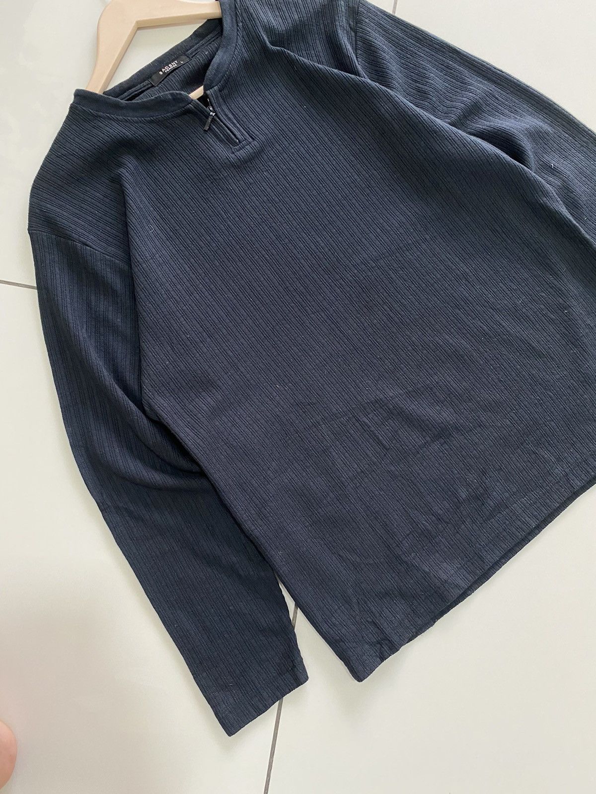 Yohji Yamamoto Saucony by Yohji Yamamoto Long Sleeve Zipper T Shirt Size US L / EU 52-54 / 3 - 12 Thumbnail