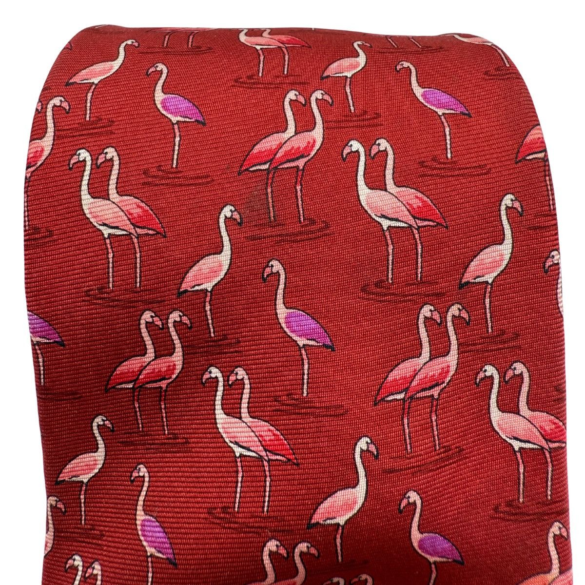 Brooks Brothers Brooks Brothers Silk Tie, Red Flamingo Print, Made in USA Size ONE SIZE - 5 Thumbnail