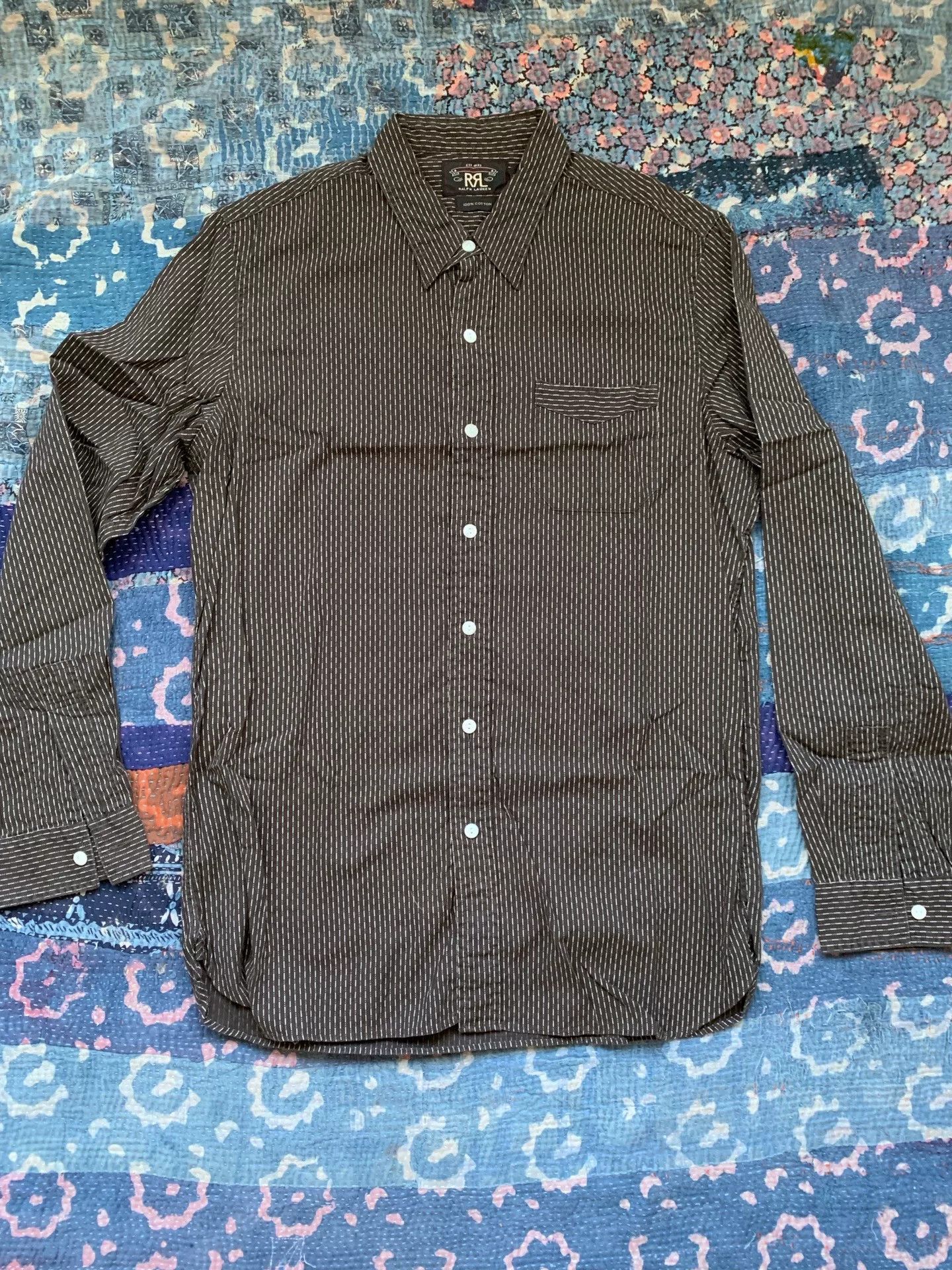 RRL Ralph Lauren Striped Utility Work Shirt Size M Size US M / EU 48-50 / 2 - 1 Thumbnail