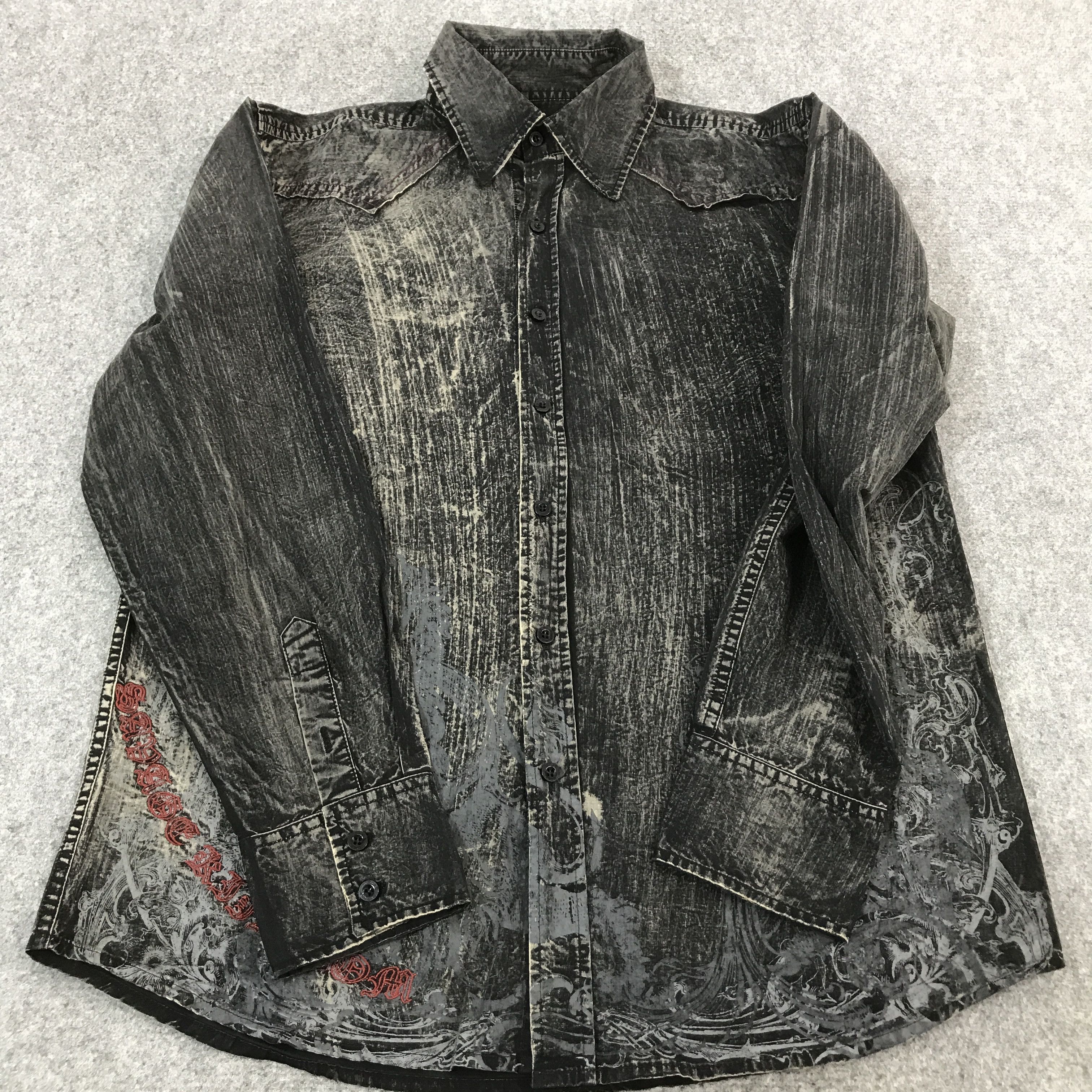 If Six Was Nine × Japanese Brand × Roar ROAR BLACK DESIGN BUTTON UP SHIRT Size US L / EU 52-54 / 3 - 8 Thumbnail