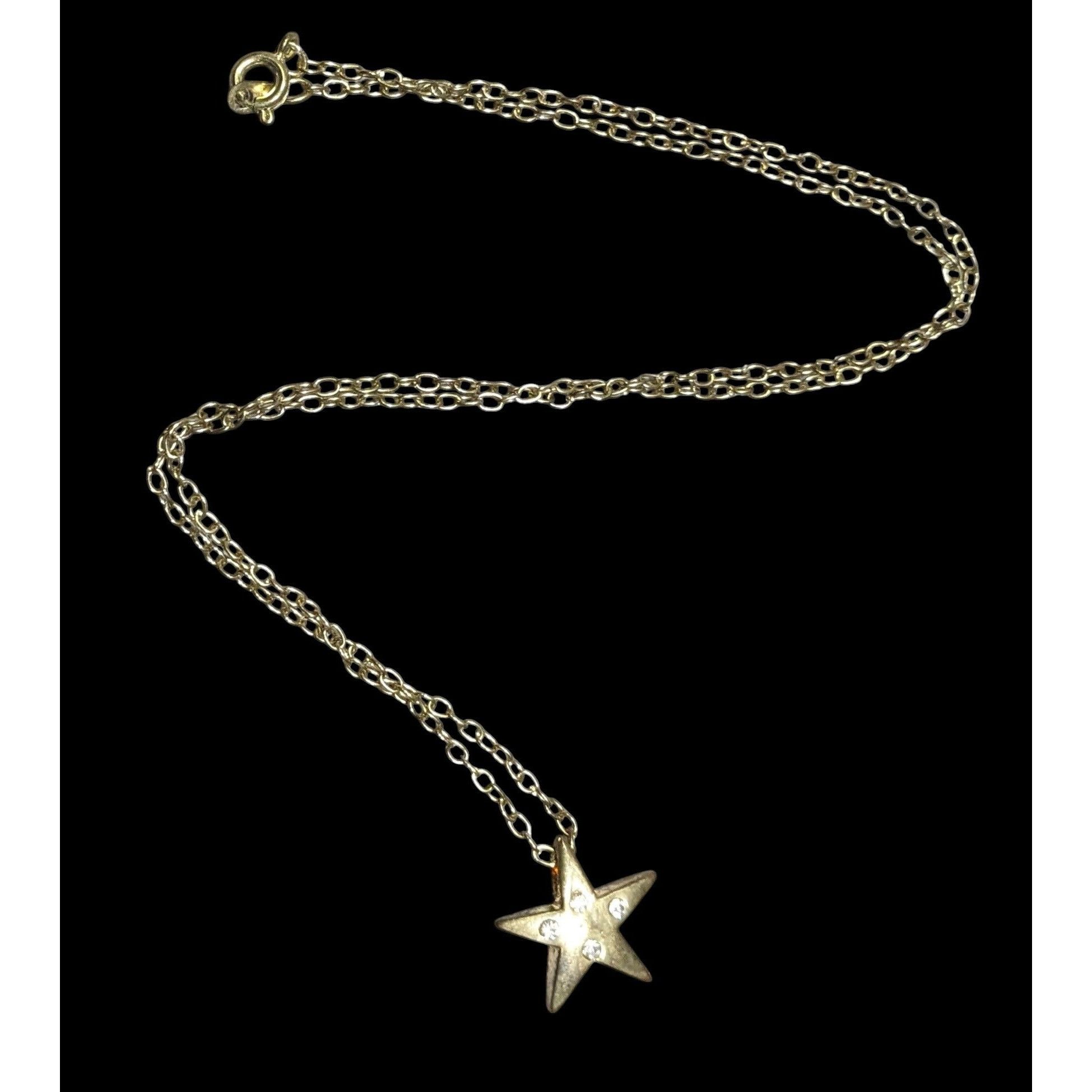 Other Rhinestone Star Pendant Gold Tone Necklace Size ONE SIZE - 1 Thumbnail