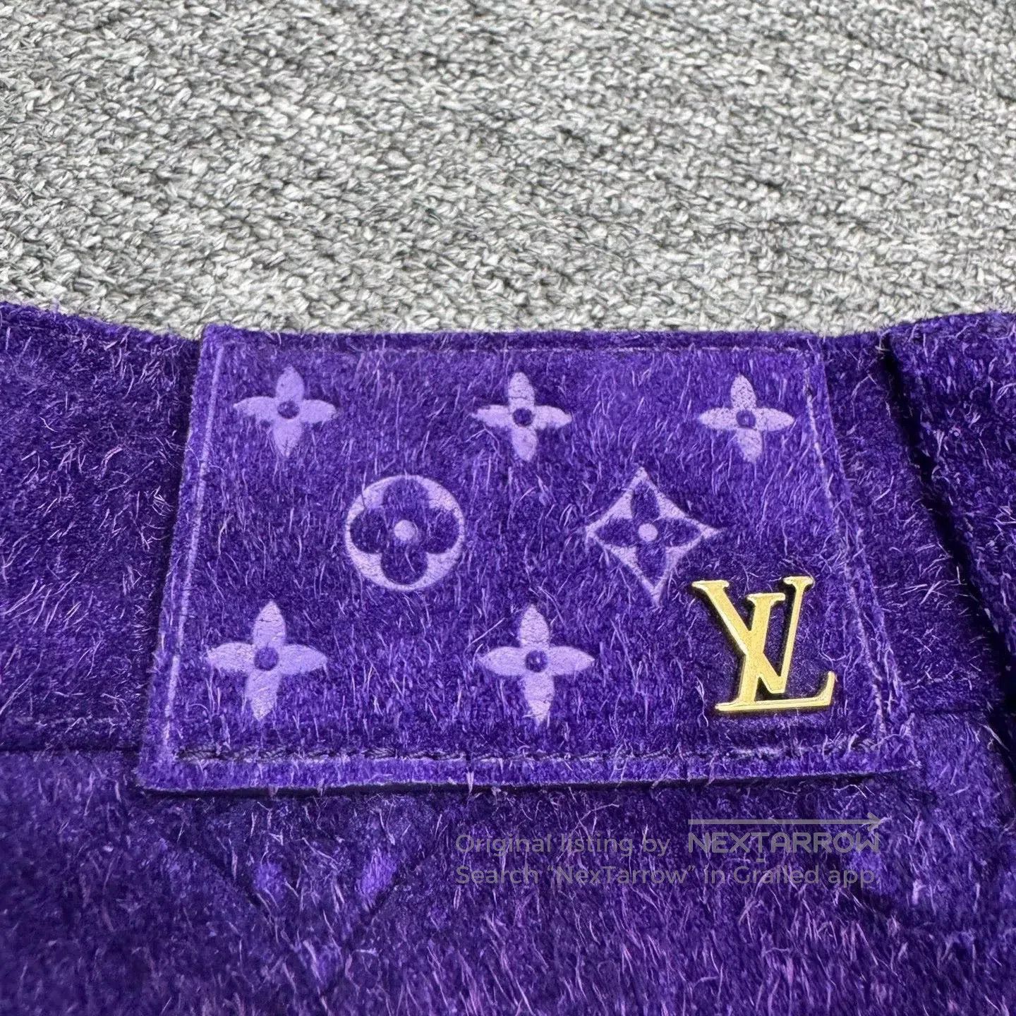 Louis Vuitton louis vuitton purple suede work pants. Size US 30 / EU 46 - 3 Thumbnail