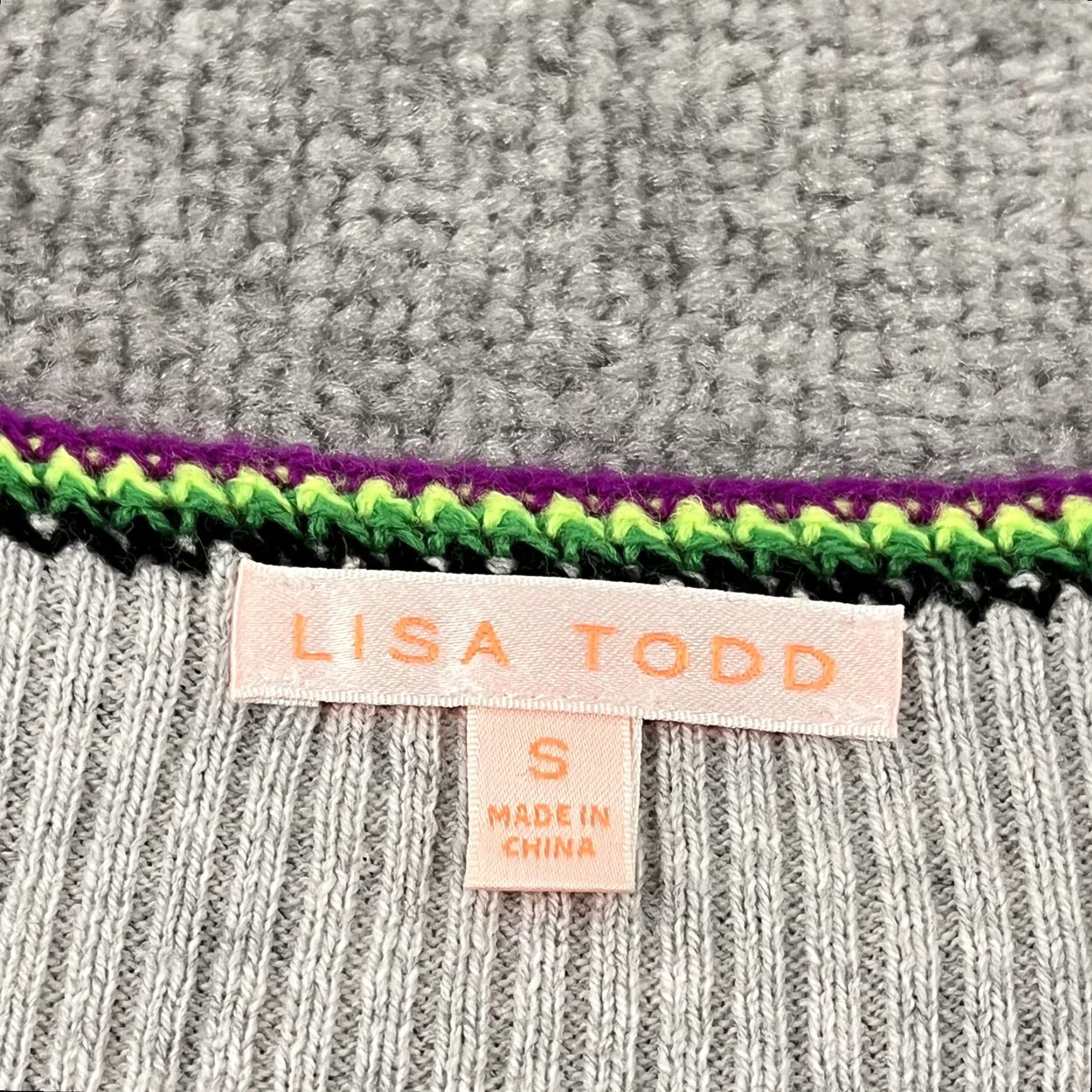 Vintage VINTAGE Lisa Todd Women's Sweater Henley Casual Fall Spring Winter Small Gray Cashmere Blend Knit Size S / US 4 / IT 40 - 2 Thumbnail