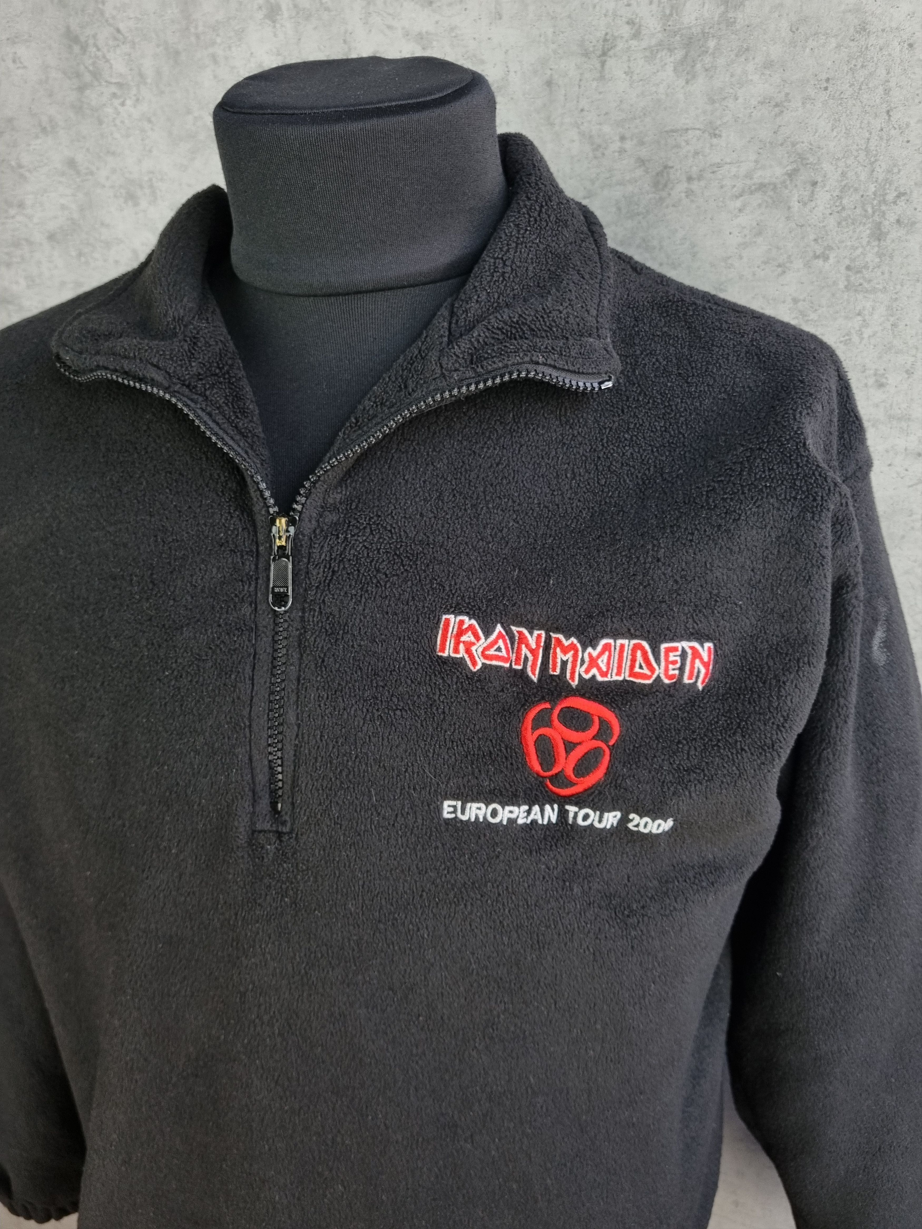 Band Tees × Iron Maiden × Vintage 2005 Vintage Iron Maiden European Tour Fleece Anorak Size US L / EU 52-54 / 3 - 1 Thumbnail