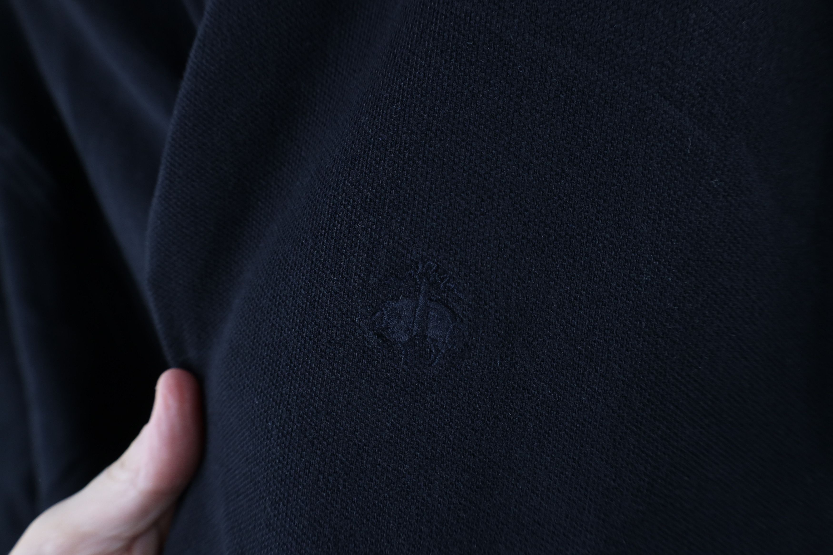 Brooks Brothers Vintage 90s Brooks Brothers Pique Cotton Polo Shirt Black Size US L / EU 52-54 / 3 - 4 Thumbnail