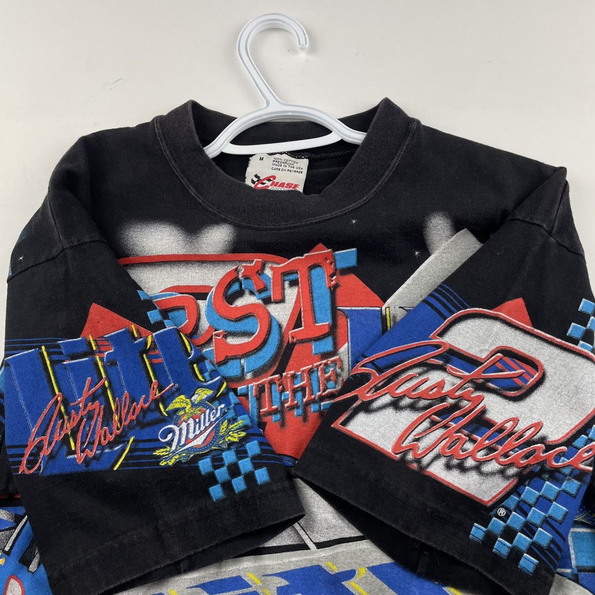 NASCAR × Vintage VTG 90s Rusty Wallace Miller Lite Beer NASCAR AOP shirt Size US M / EU 48-50 / 2 - 3 Thumbnail
