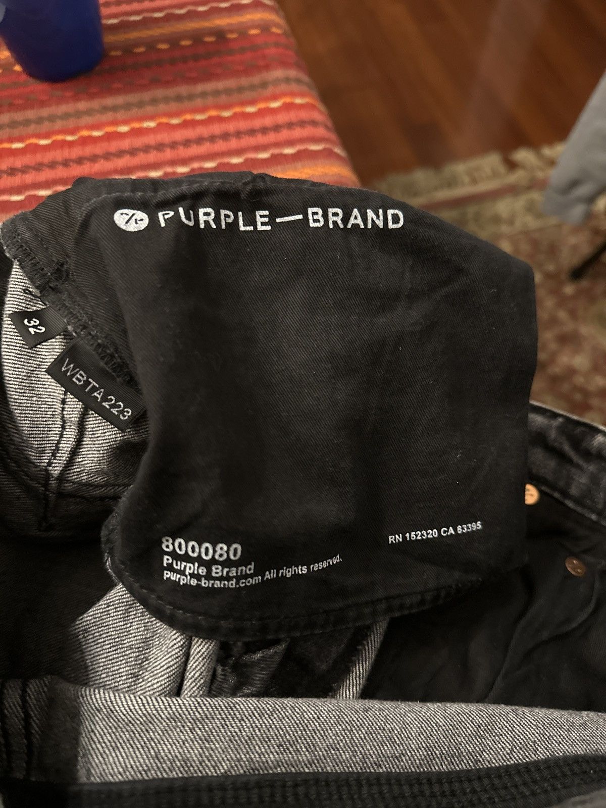 Purple Brand Purple Brand P001 Washed Black Tie Acid Jean Size US 32 / EU 48 - 4 Thumbnail