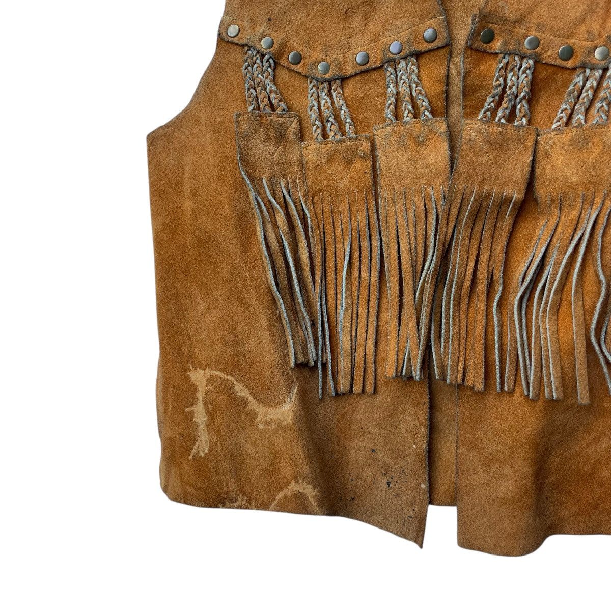 Genuine Leather 💥Vintage Genuine Leather Frindge Vest Jacket Size US M / EU 48-50 / 2 - 5 Thumbnail