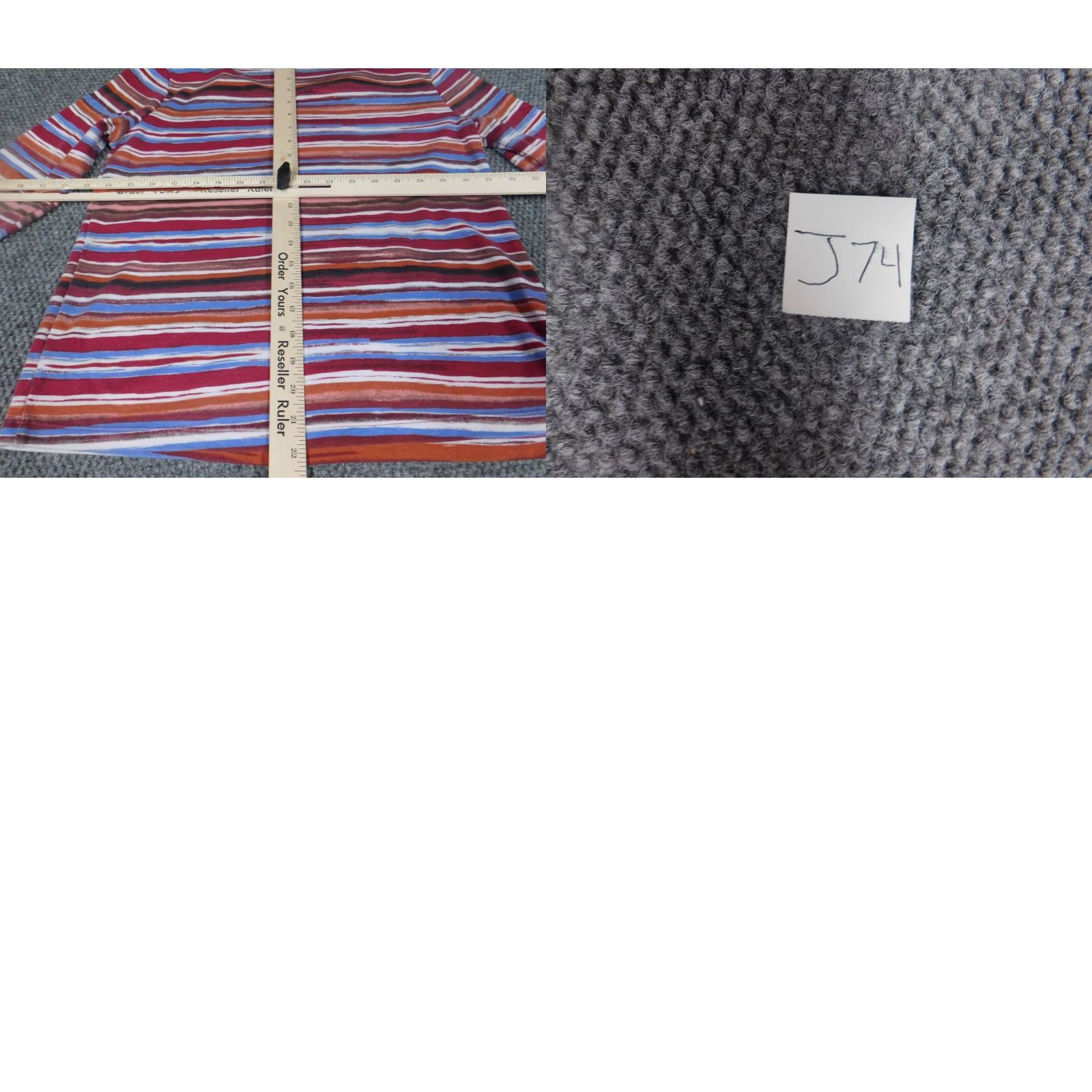 Vintage Rebecca Malone Womens Blouse PM Petites Red Striped Stretch Crew Neck Long Sleeve Casual Pullover Cotton Polyester Rayon Ruffle Classic Basic Size M / US 6-8 / IT 42-44 - 9 Thumbnail