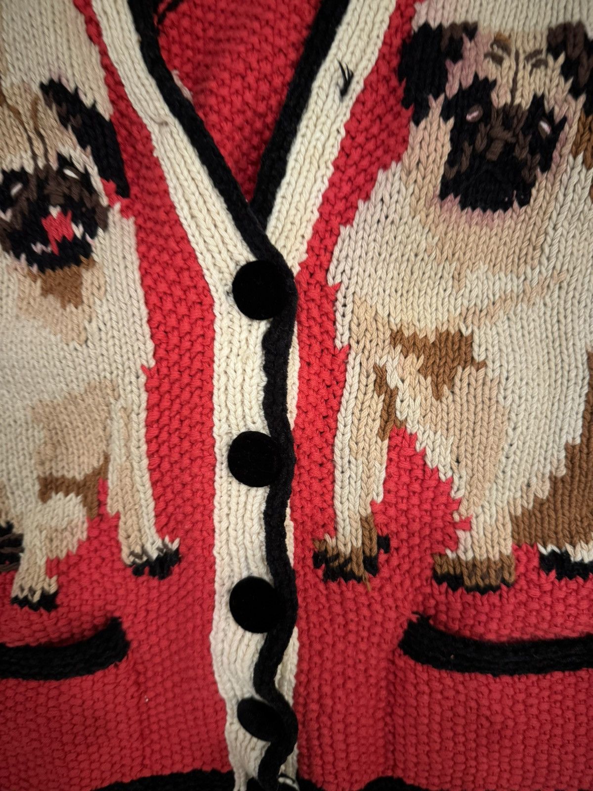 Vintage Rare Vintage Pug Cardigan Bay Knit Sweater Size US L / EU 52-54 / 3 - 3 Thumbnail