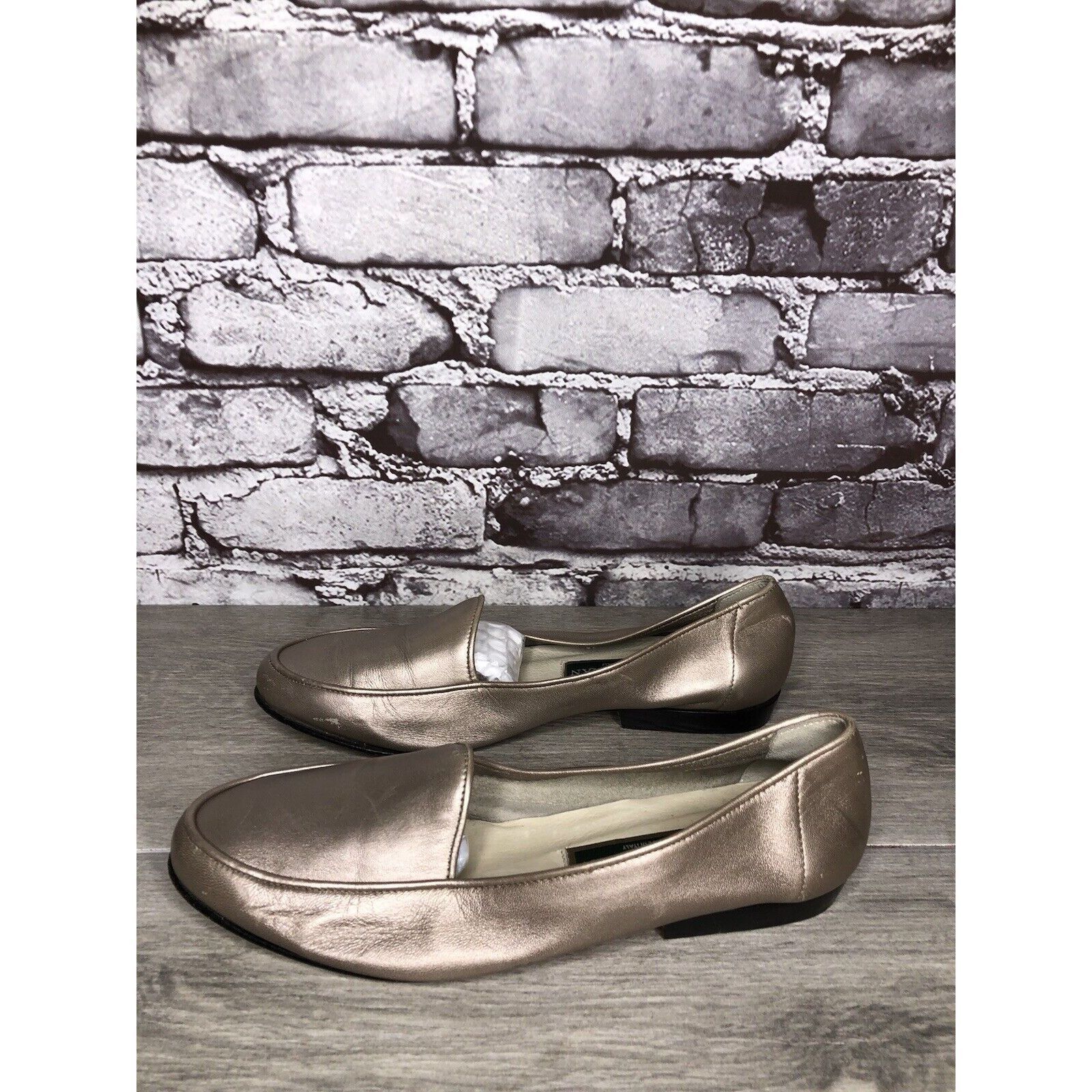 Cole Haan Cole Haan Pewter Silver Leather Slip On Loafer Flats Women S Size US 7.5 / IT 37.5 - 1 Thumbnail
