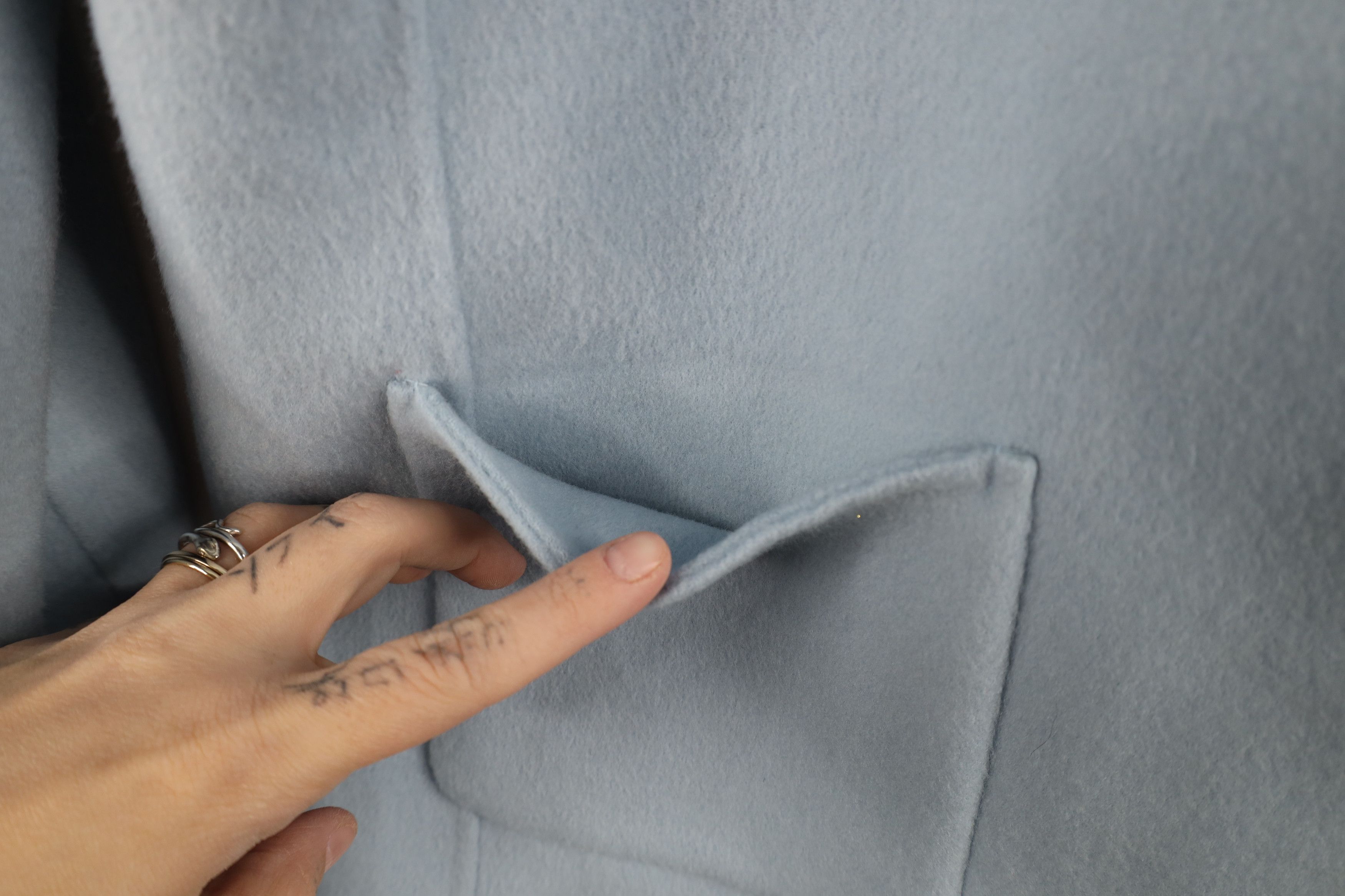 Vintage Vintage 90s Streetwear Open Front Blazer Suit Jacket Blue Size L / US 10 / IT 46 - 4 Thumbnail
