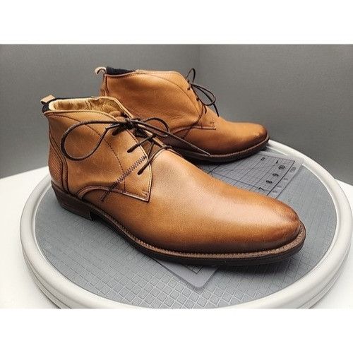 Steve Madden Brown Leather “Chukka” low rise Boots with Vintage Patina STEVE MADDEN Harken 247 COGNAC LEATHER Men main image 3