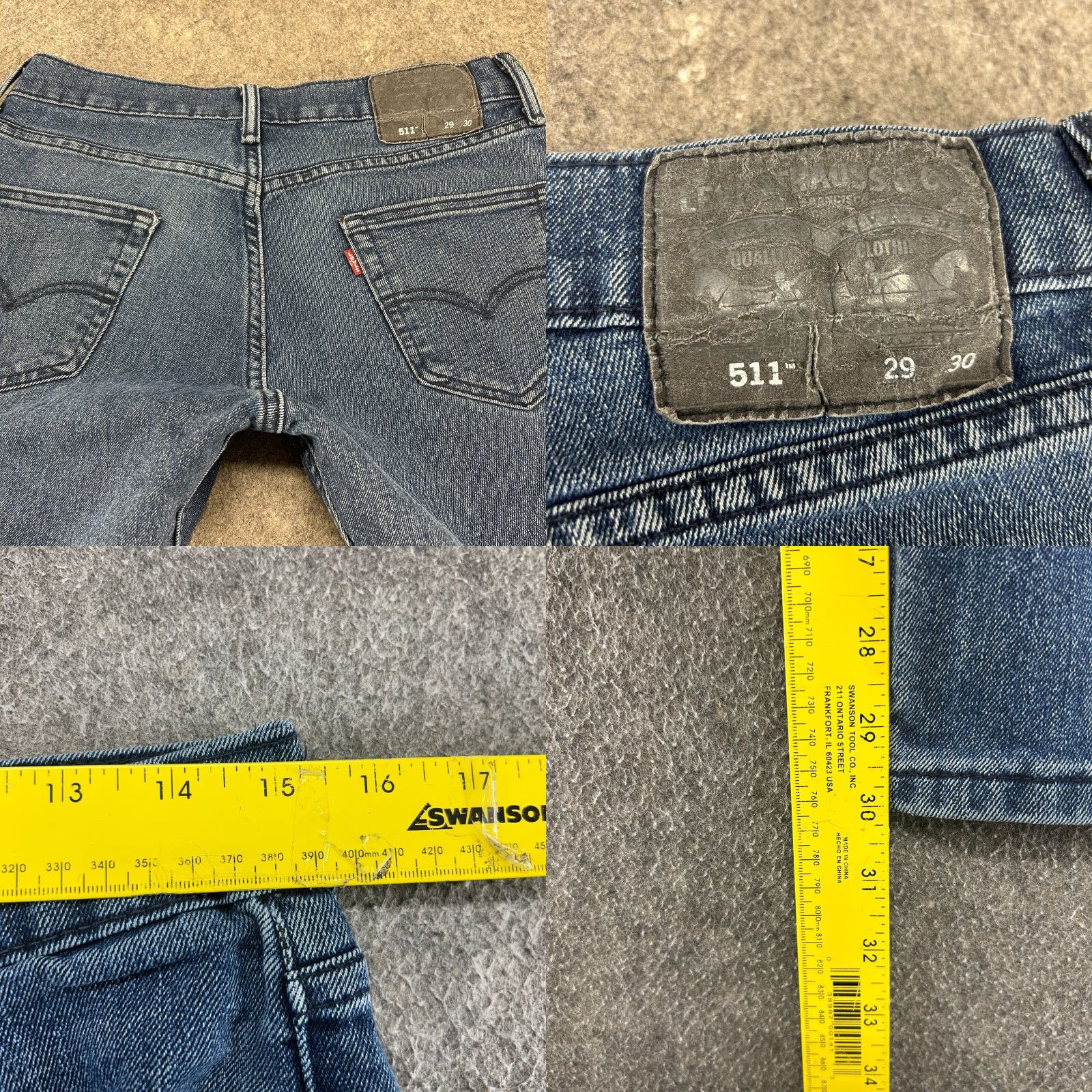 Levi's VINTAGE? No — Levis 511 Jeans Mens 29x30 Blue Skinny Leg Slim Fit Dark Wash Stretch Cotton Denim 5-Pocket Modern Levi's 511 Mens Jeans Size US 29 - 8 Thumbnail