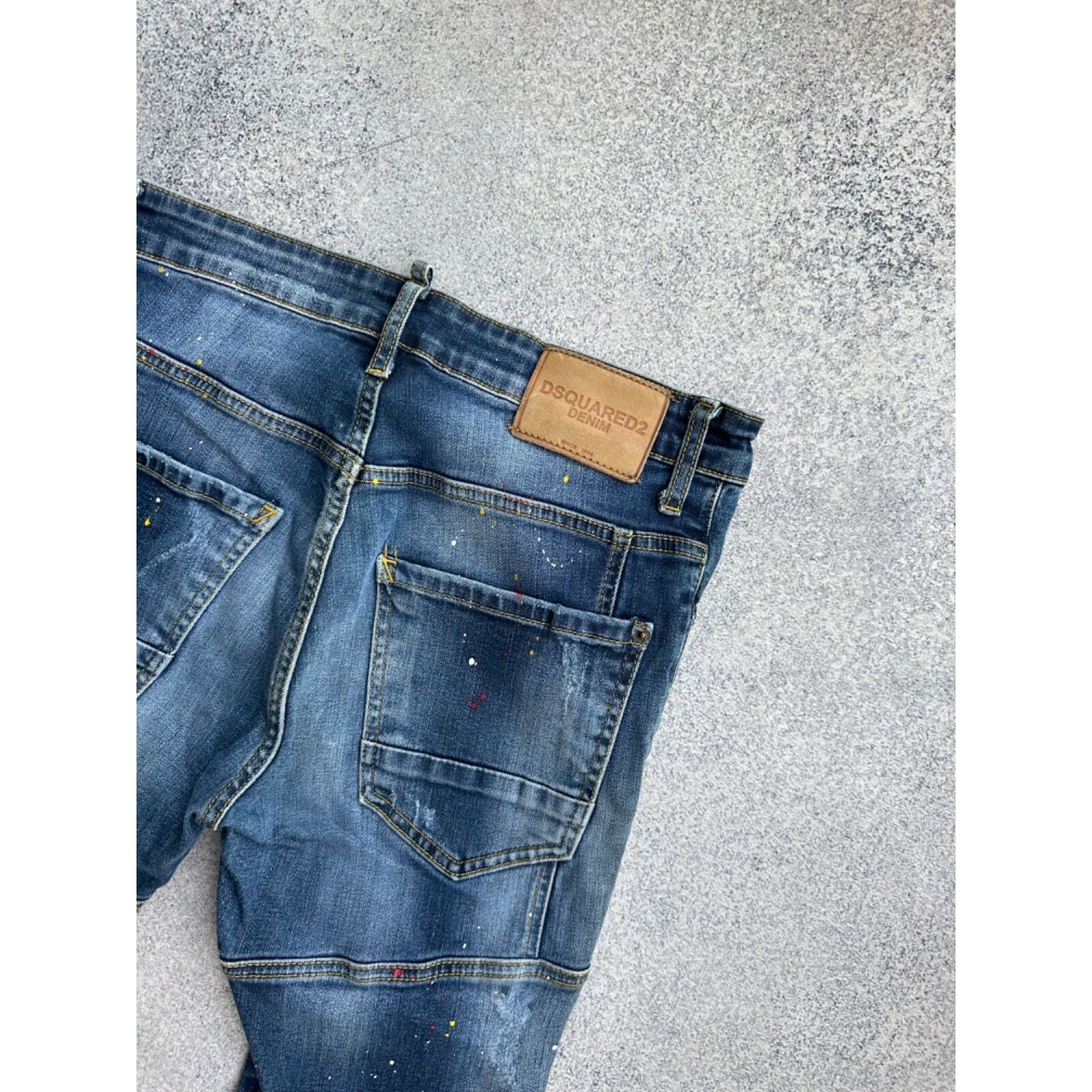 Dsquared2 Dsquared2 Distressed Painted Style Slim Jeans Size US 30 / EU 46 - 14 Thumbnail