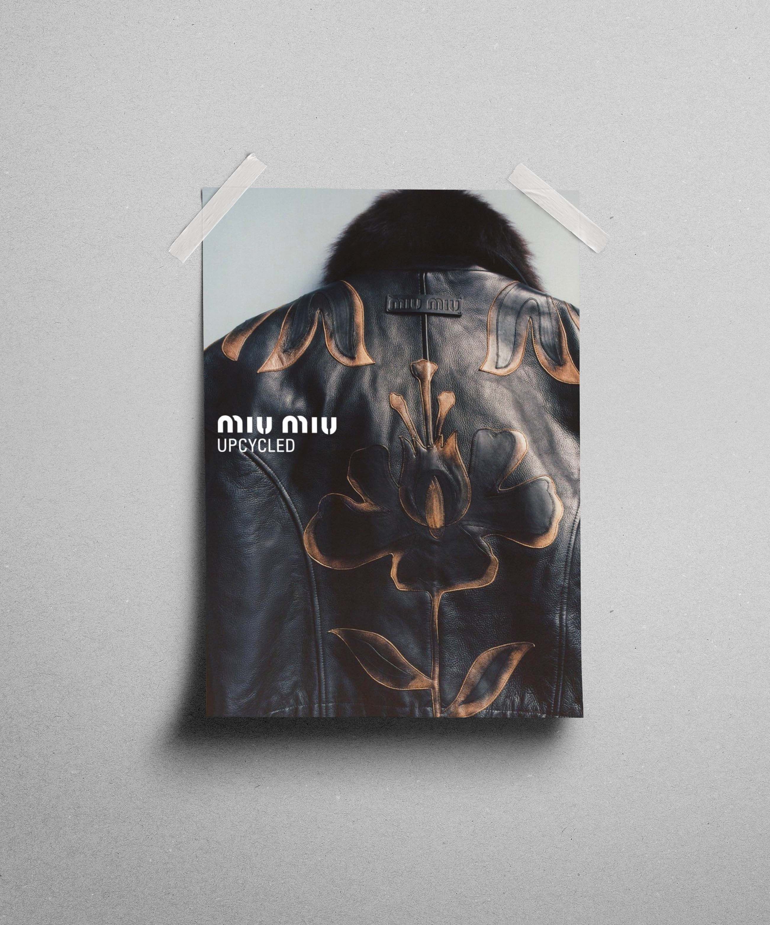 Miu Miu Miu Miu Leather Jacket Poster Gift Vintage Archive Runaway Size ONE SIZE - 1 Thumbnail