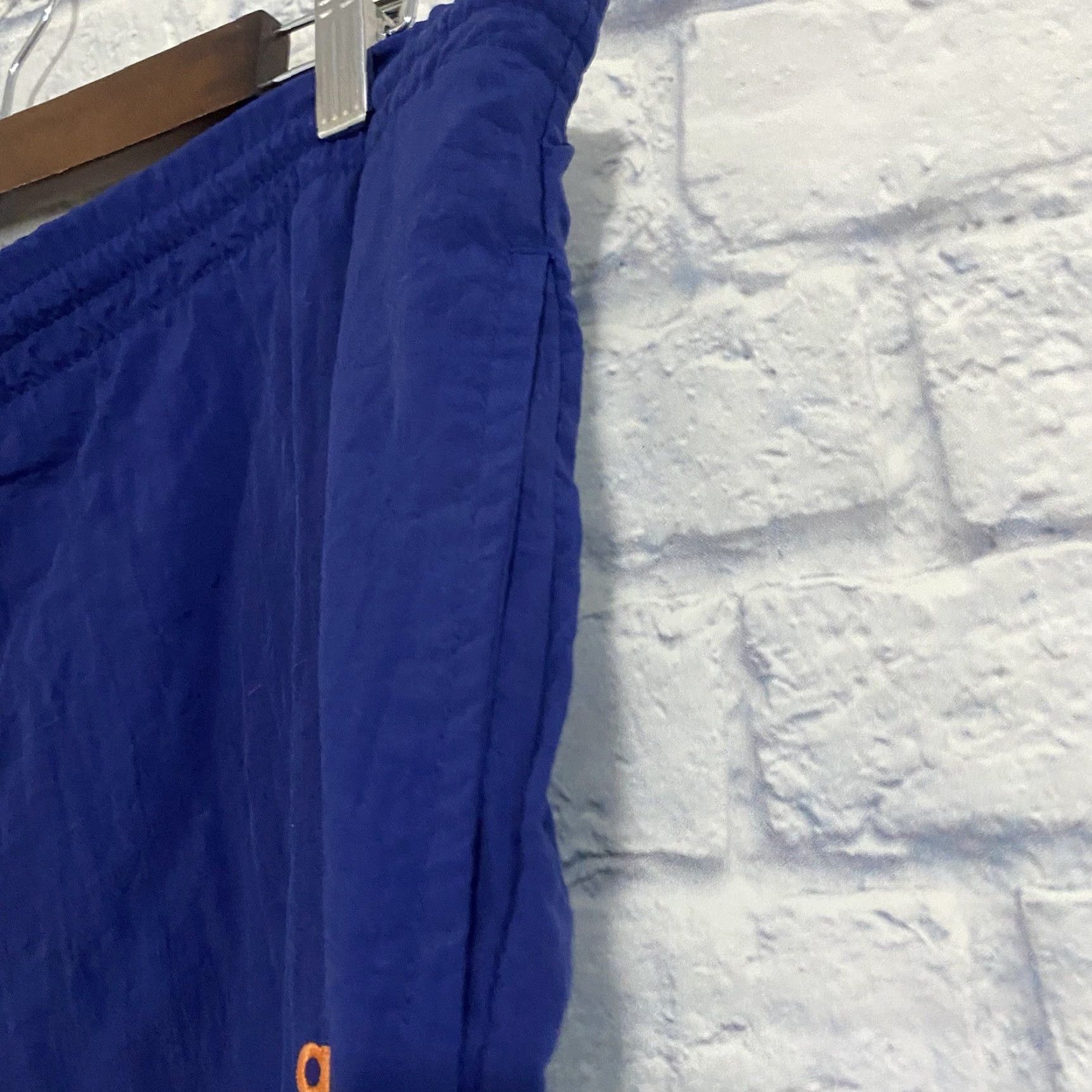 Adidas VINTAGE Adidas Blue Zipped Hem Lined Windbreaker Track Sweatpants Mens Med Pants 90s Sports Size US 31 - 3 Thumbnail