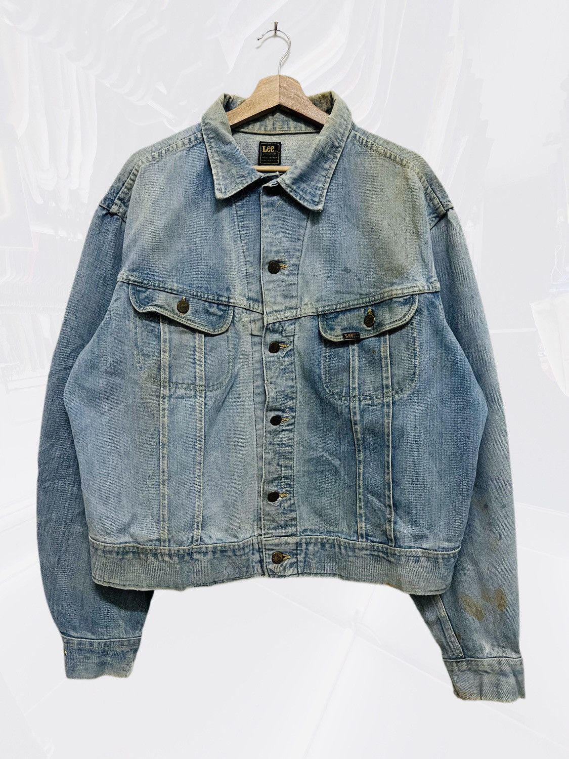 Lee × Vintage VINTAGE THRASHED LEE RIDER SANFORIZED UNION MADE JACKET Size US L / EU 52-54 / 3 - 1 Thumbnail