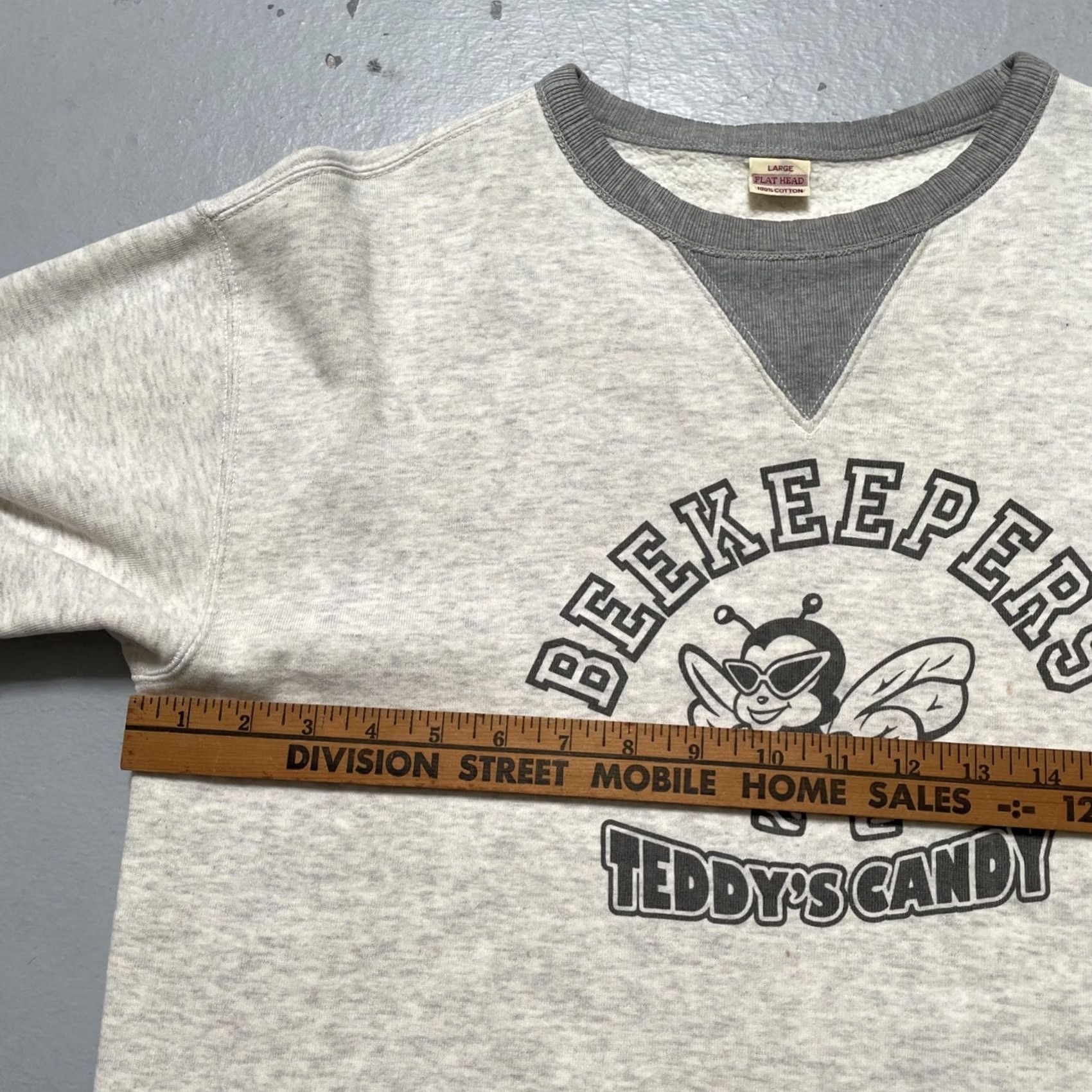 The Flat Head The Flat Head Japan Double V Vintage Sweatshirt Biker Style Gray L Unisex Adults XS? No—keep as L Size US L / EU 52-54 / 3 - 5 Thumbnail