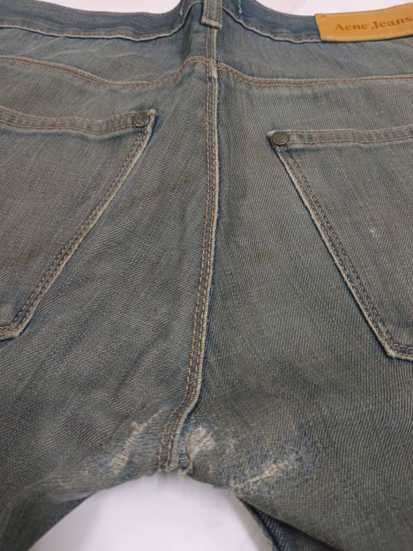 Acne Studios Acne Jeans Mud Wax Washed Distressed Finishing Jeans Size US 31 - 8 Thumbnail