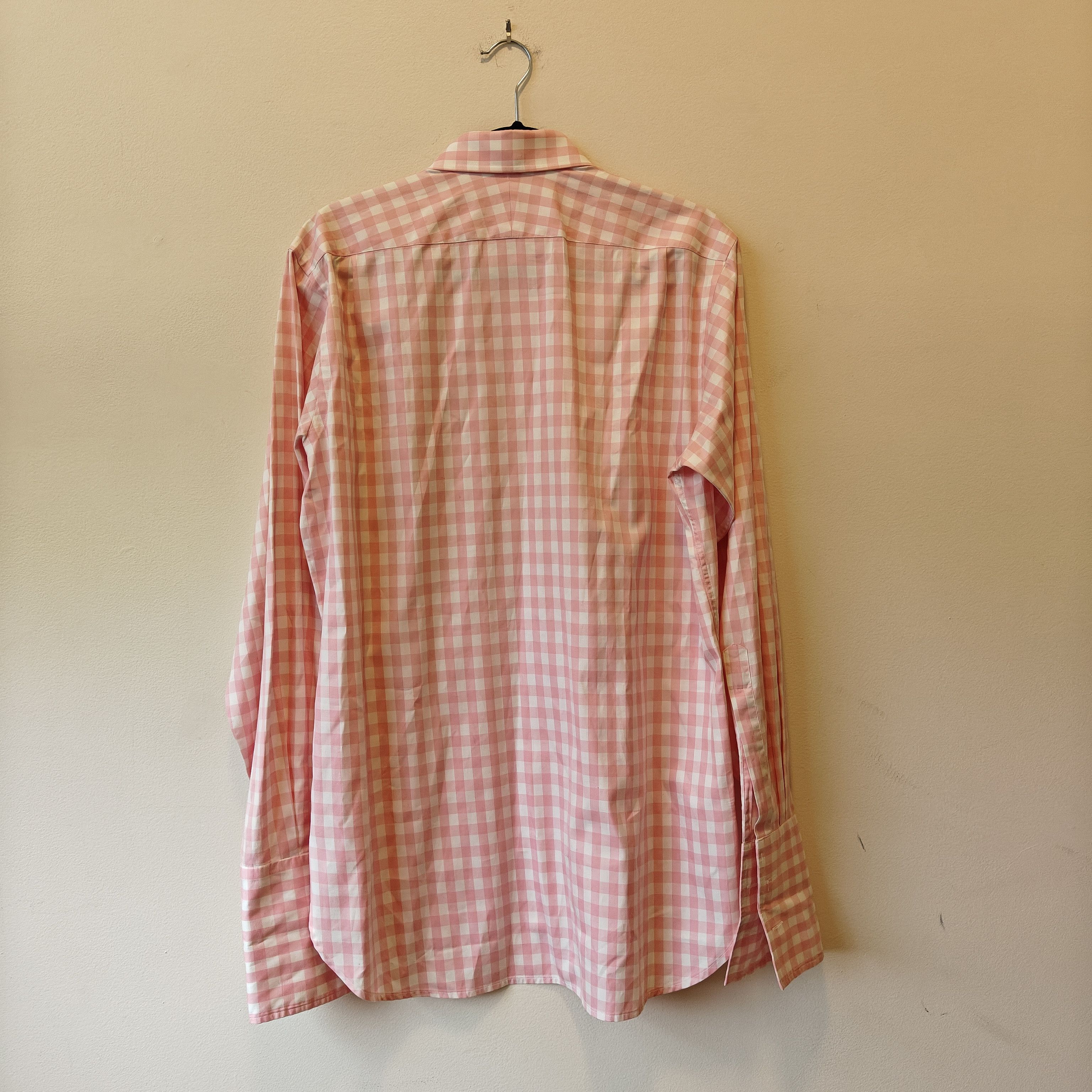 Drake's pink checkered dress shirt 16/41" drakes Size US M / EU 48-50 / 2 - 21 Thumbnail