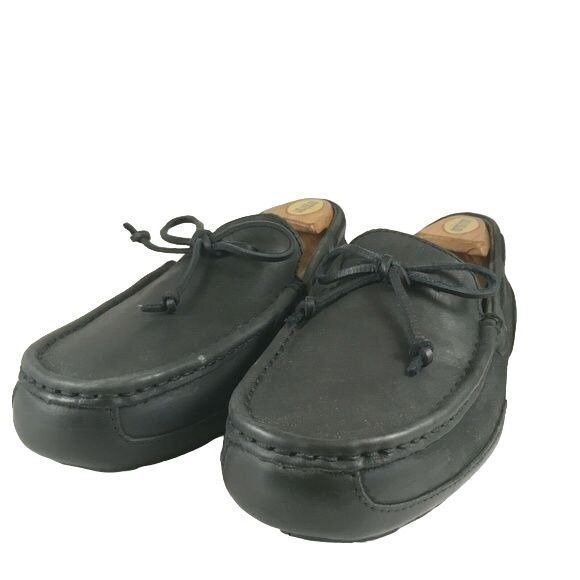 Ugg UGG Australia Chester Men 8 Black Leather Wool Lined Casual Size US 8 / EU 41 - 4 Thumbnail