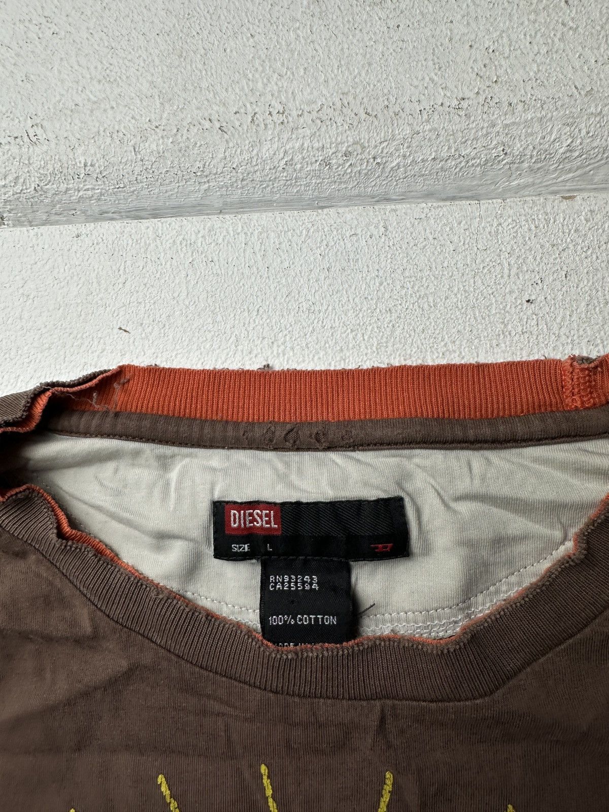 Diesel DISTRESSED 🚨Y2K Vintage Diesel Longsleeve SHIRT Archive HYPE Size US L / EU 52-54 / 3 - 6 Thumbnail