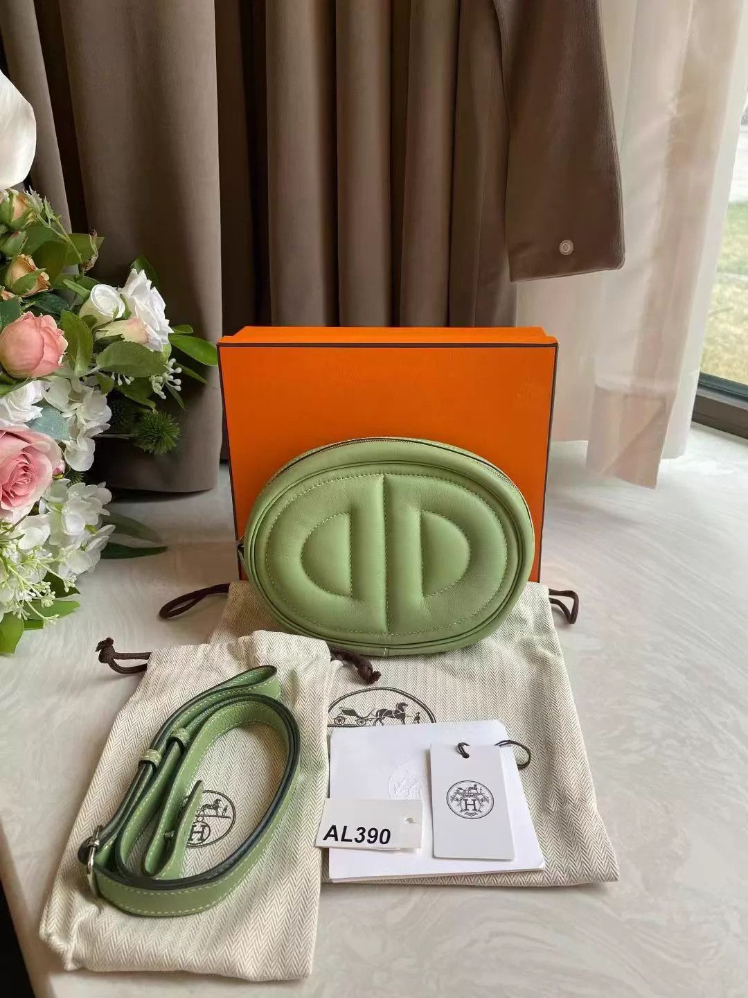 Hermes Hermes Belt Bag 3I Avocado Green Silver Y Stamp NM 18x13x3 Size ONE SIZE - 4 Thumbnail