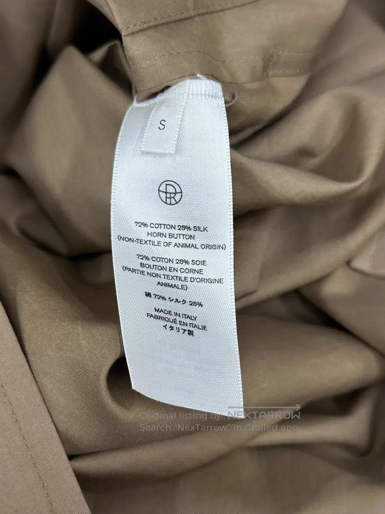 The Row The Row Khaki Belted Long Windbreaker Jacket Size S / US 4 / IT 40 - 5 Thumbnail